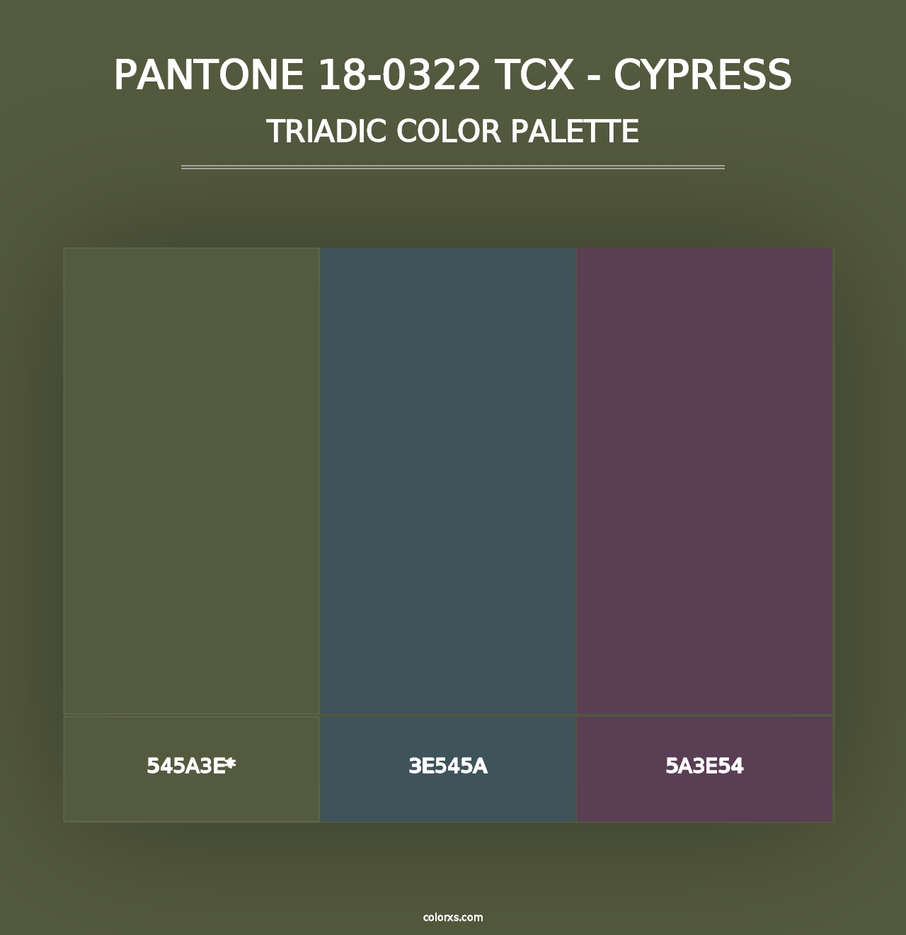 PANTONE 18-0322 TCX - Cypress - Triadic Color Palette