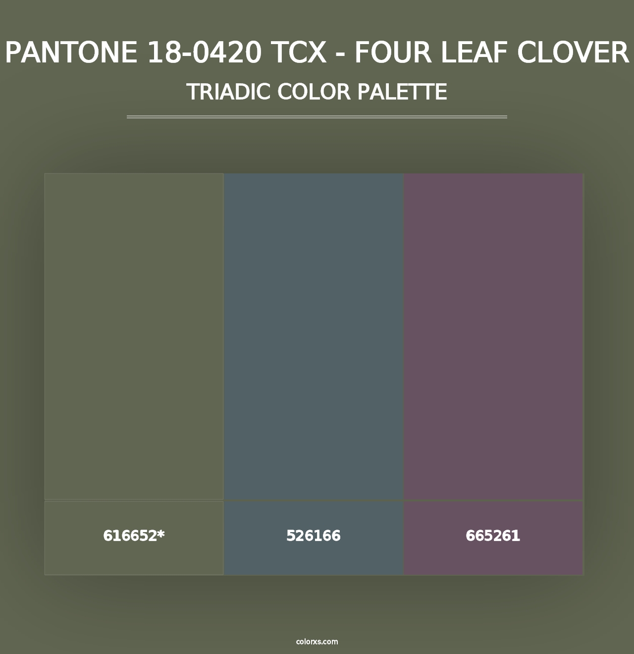 PANTONE 18-0420 TCX - Four Leaf Clover - Triadic Color Palette