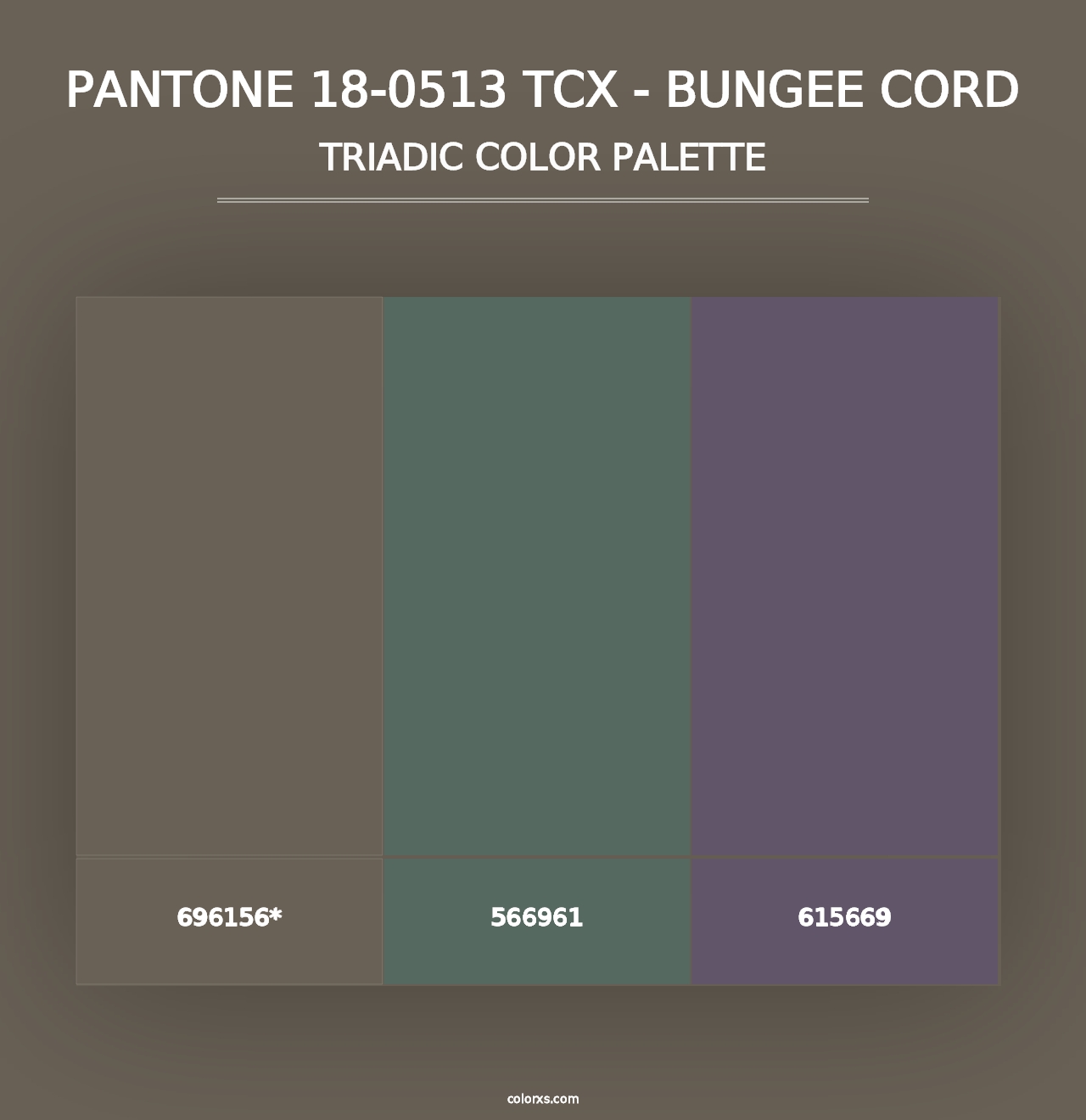 PANTONE 18-0513 TCX - Bungee Cord - Triadic Color Palette