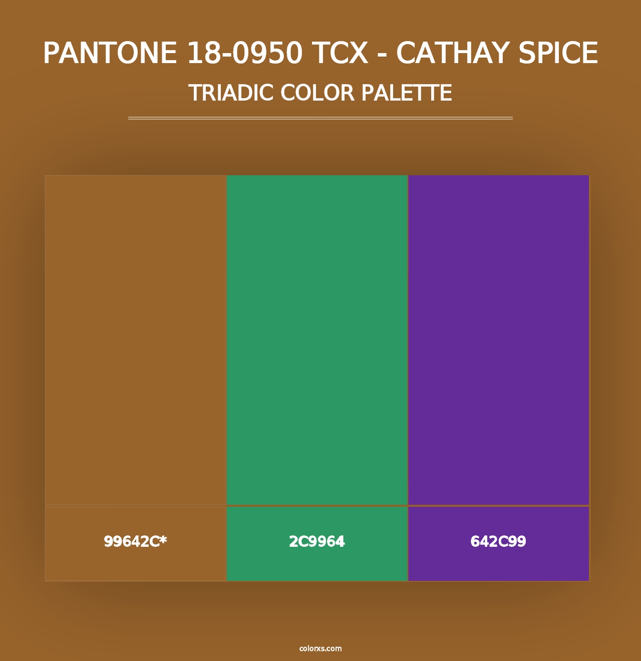 PANTONE 18-0950 TCX - Cathay Spice - Triadic Color Palette