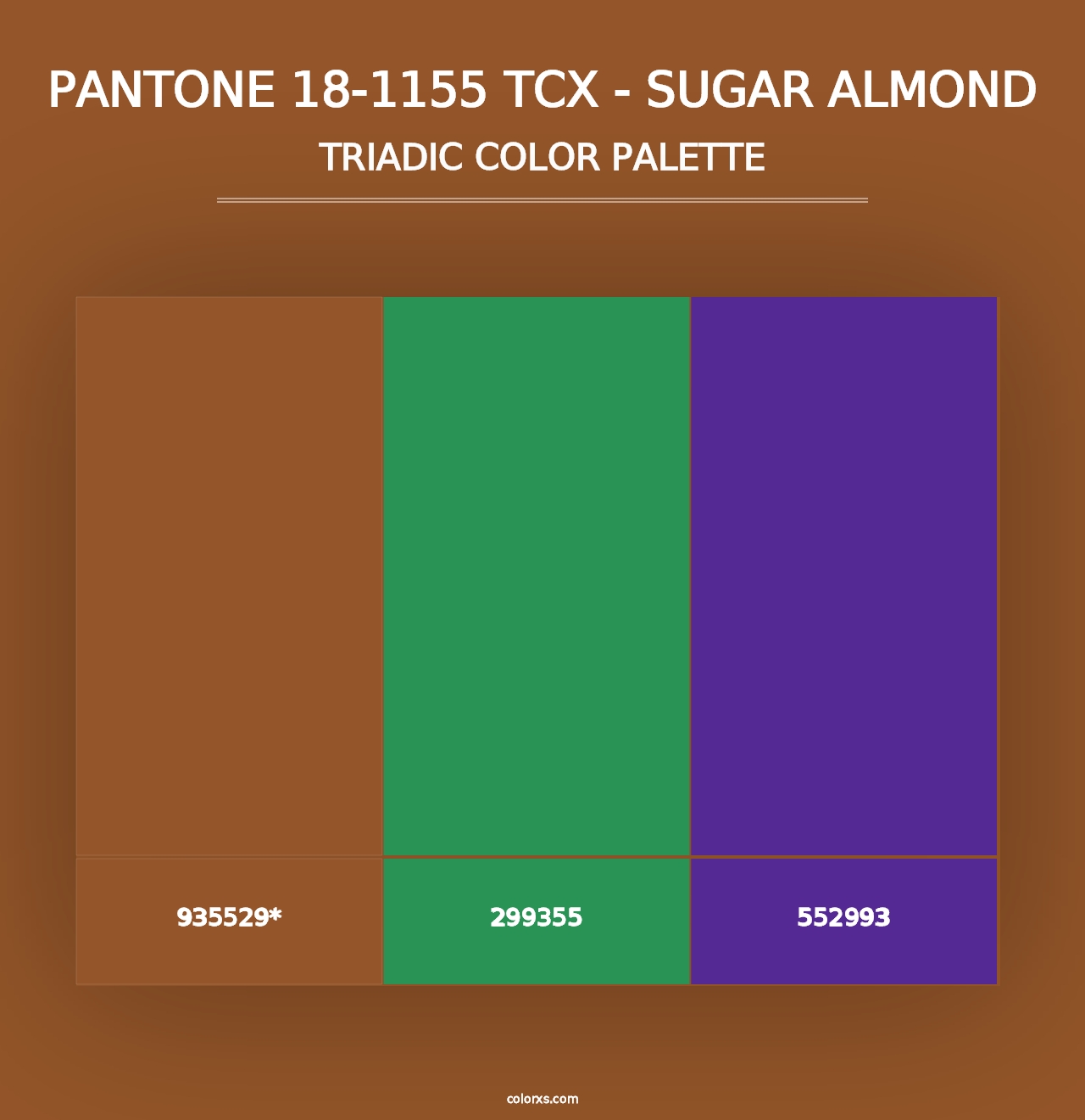 PANTONE 18-1155 TCX - Sugar Almond - Triadic Color Palette