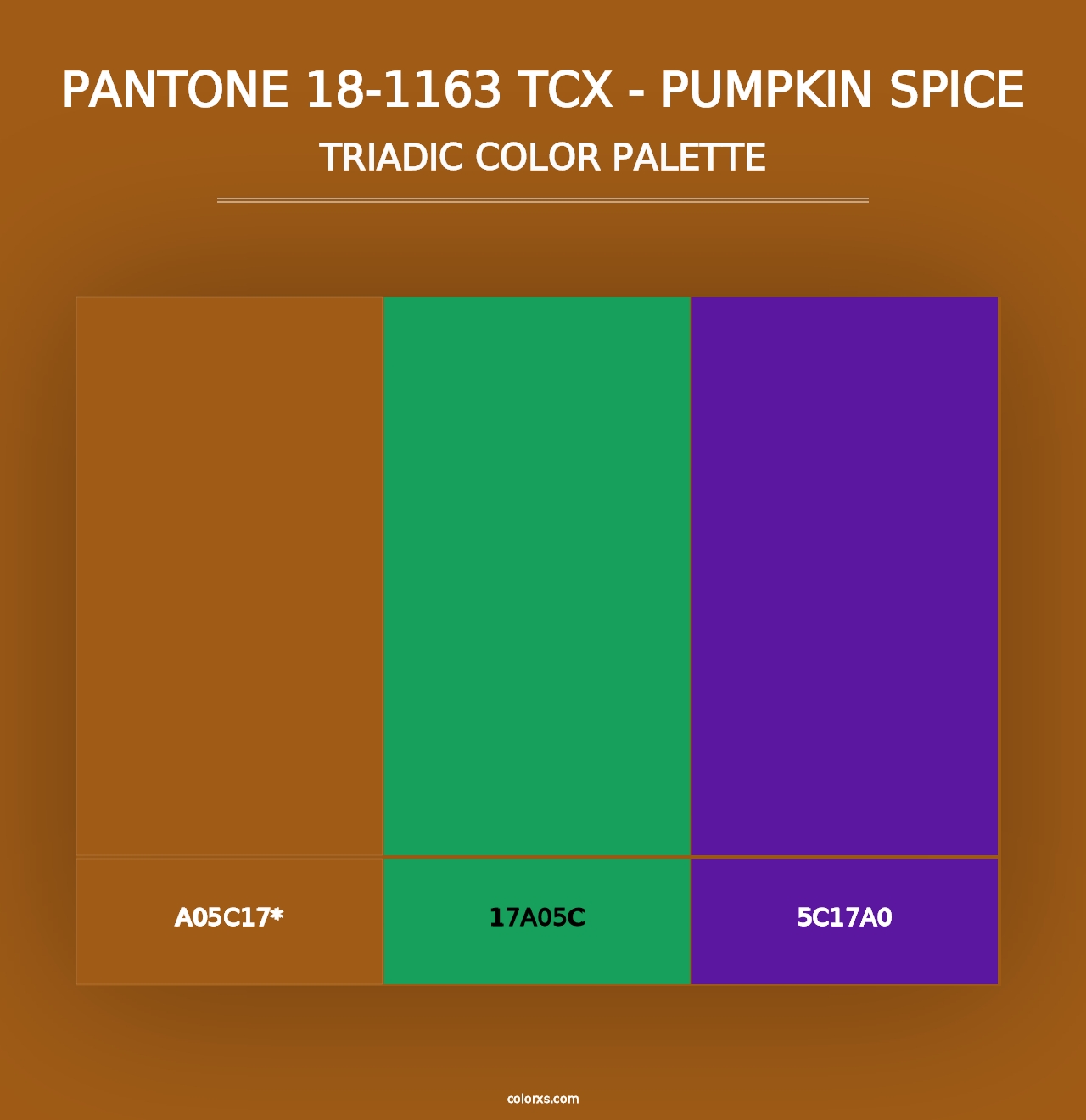 PANTONE 18-1163 TCX - Pumpkin Spice - Triadic Color Palette