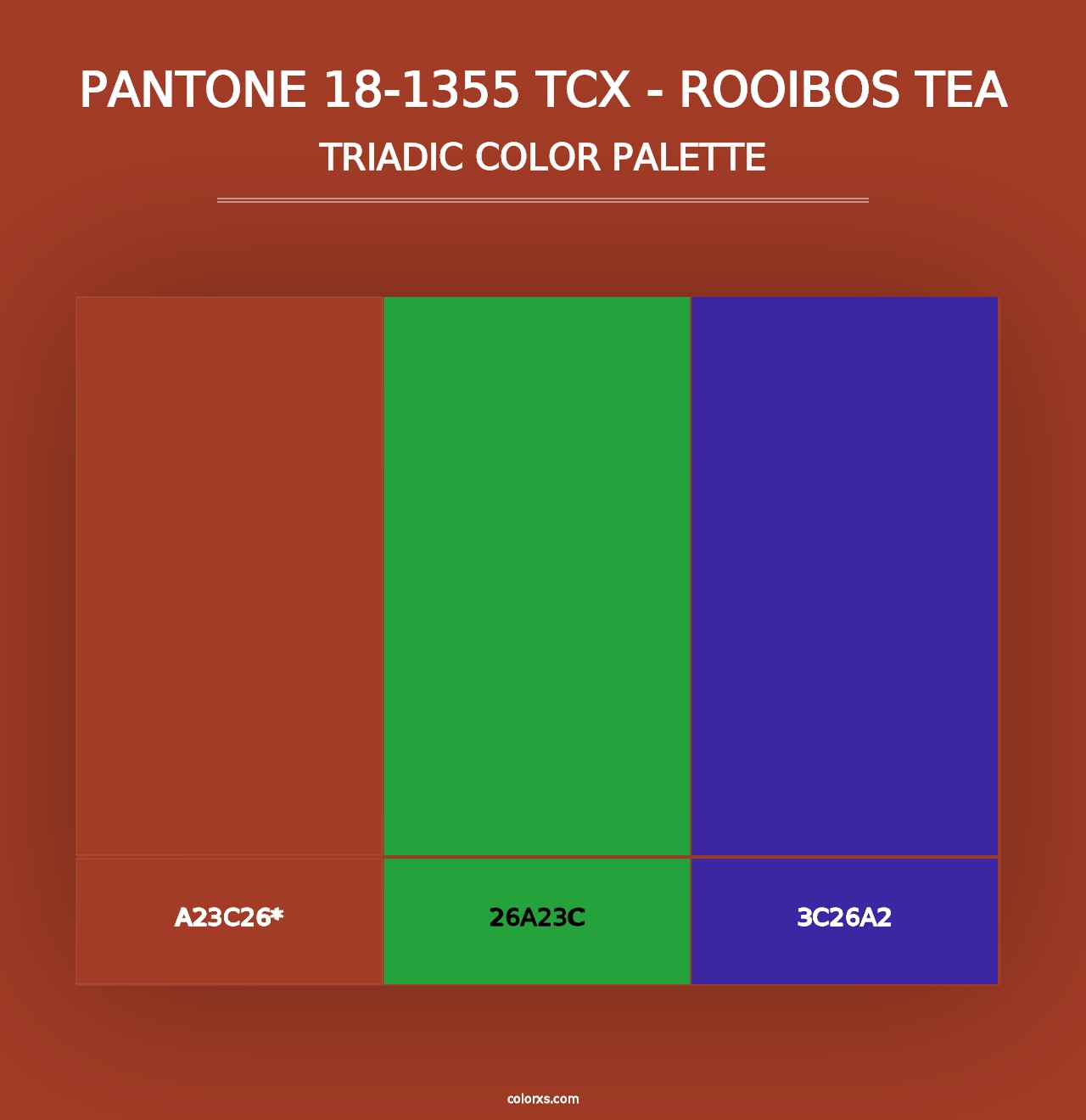 PANTONE 18-1355 TCX - Rooibos Tea - Triadic Color Palette