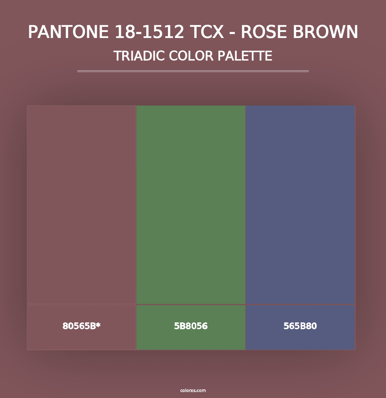 PANTONE 18-1512 TCX - Rose Brown - Triadic Color Palette