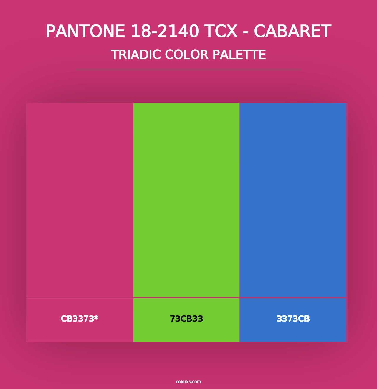 PANTONE 18-2140 TCX - Cabaret - Triadic Color Palette