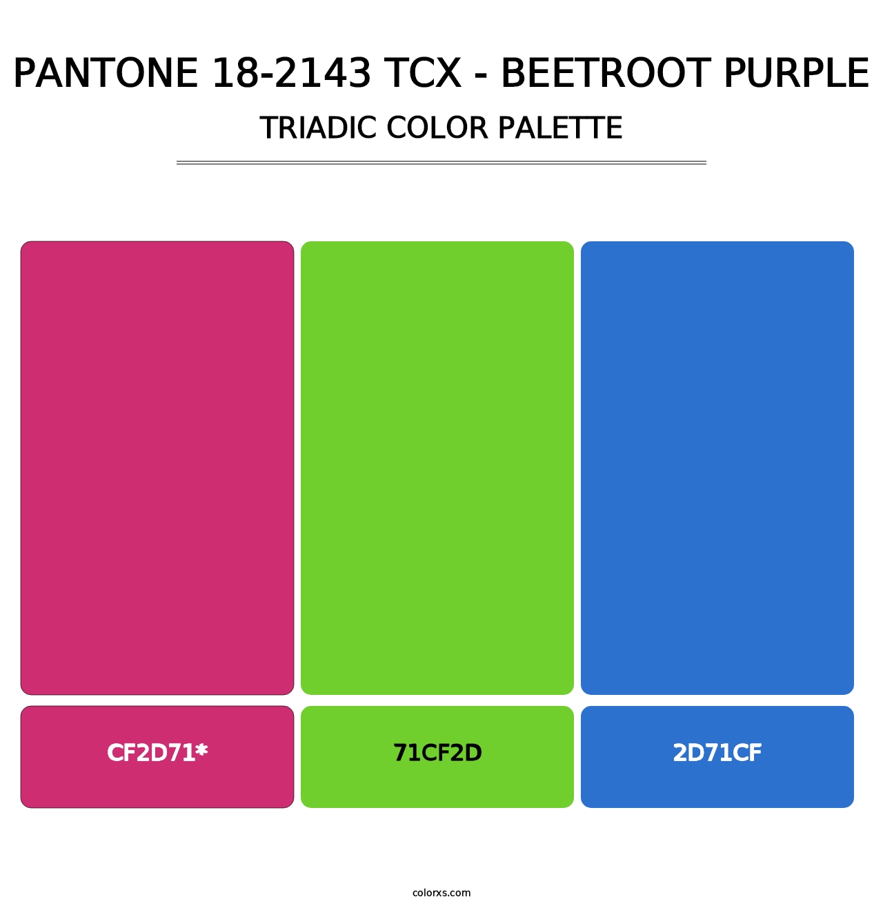 PANTONE 18-2143 TCX - Beetroot Purple - Triadic Color Palette