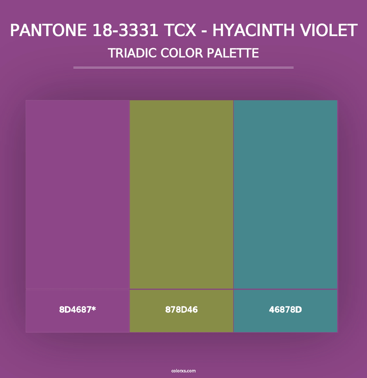 PANTONE 18-3331 TCX - Hyacinth Violet - Triadic Color Palette