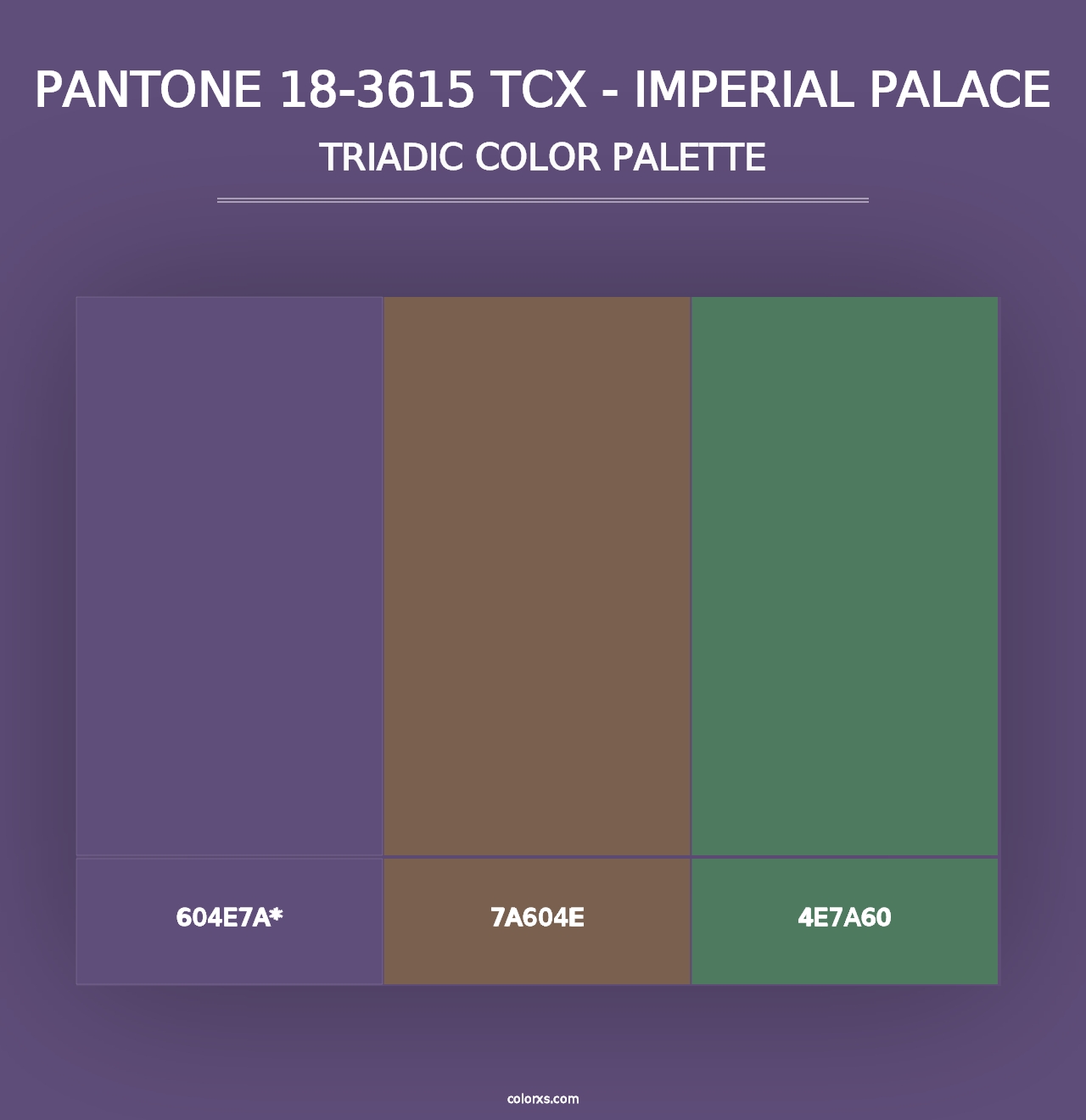 PANTONE 18-3615 TCX - Imperial Palace - Triadic Color Palette