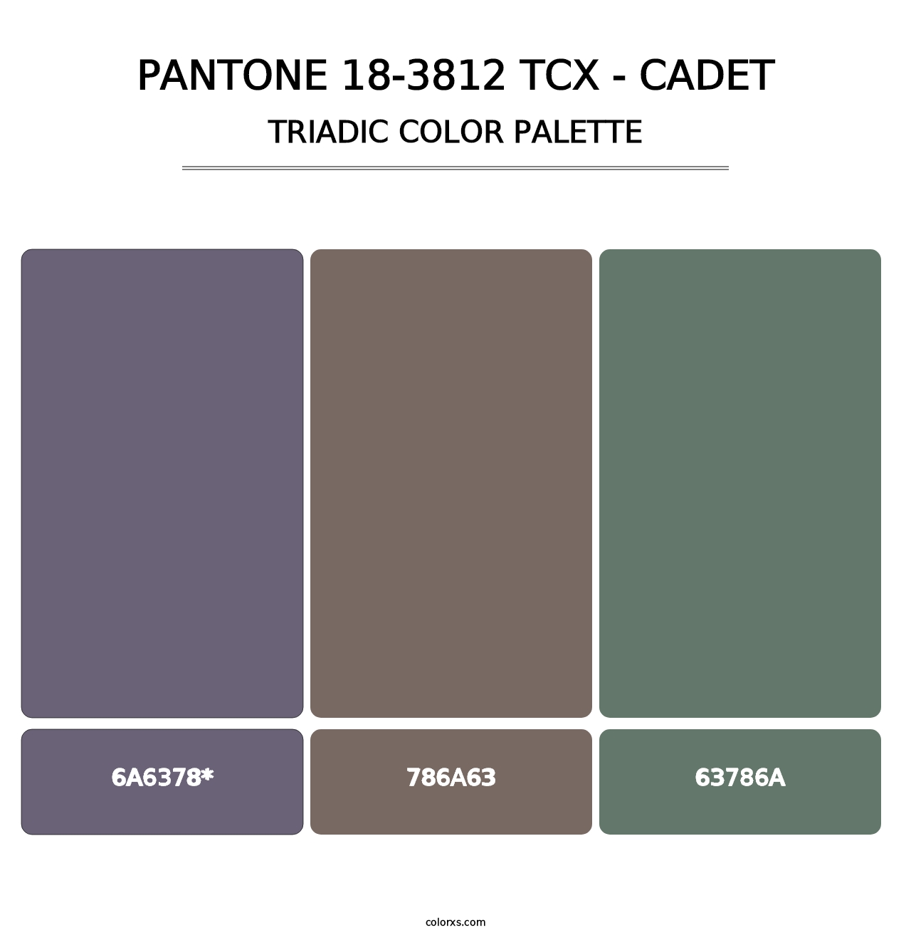 PANTONE 18-3812 TCX - Cadet - Triadic Color Palette