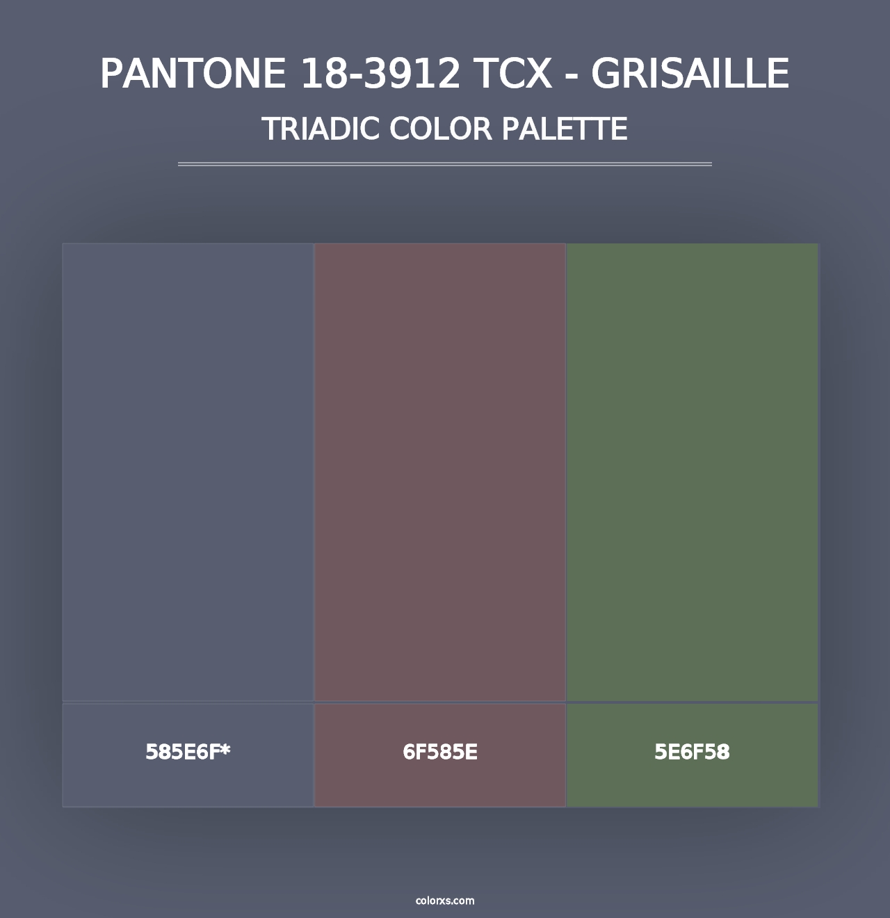 PANTONE 18-3912 TCX - Grisaille - Triadic Color Palette