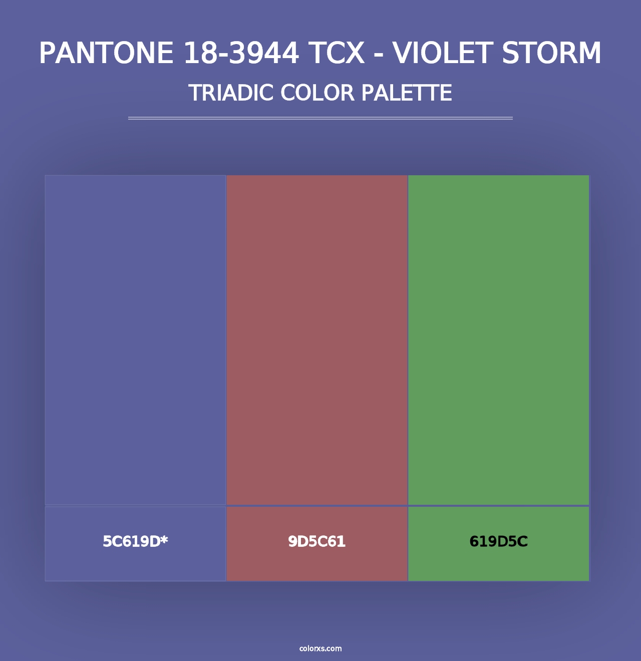 PANTONE 18-3944 TCX - Violet Storm - Triadic Color Palette