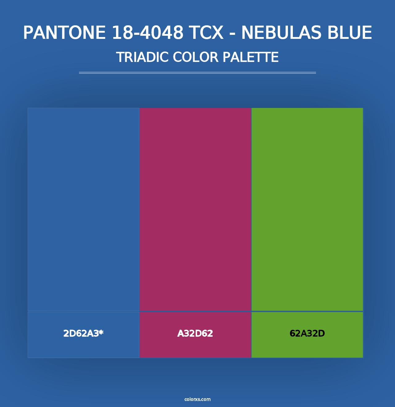 PANTONE 18-4048 TCX - Nebulas Blue - Triadic Color Palette