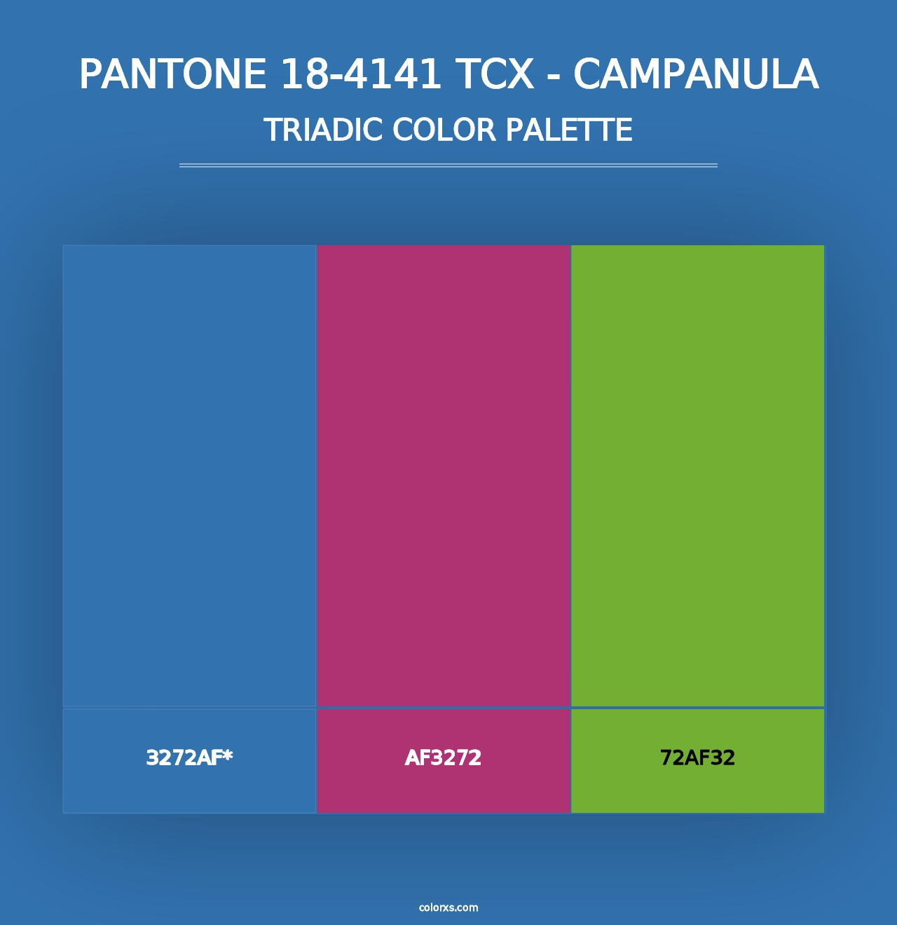 PANTONE 18-4141 TCX - Campanula - Triadic Color Palette