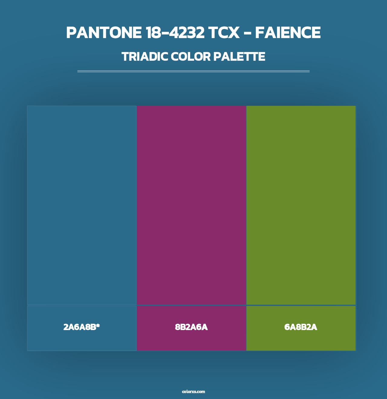 PANTONE 18-4232 TCX - Faience - Triadic Color Palette