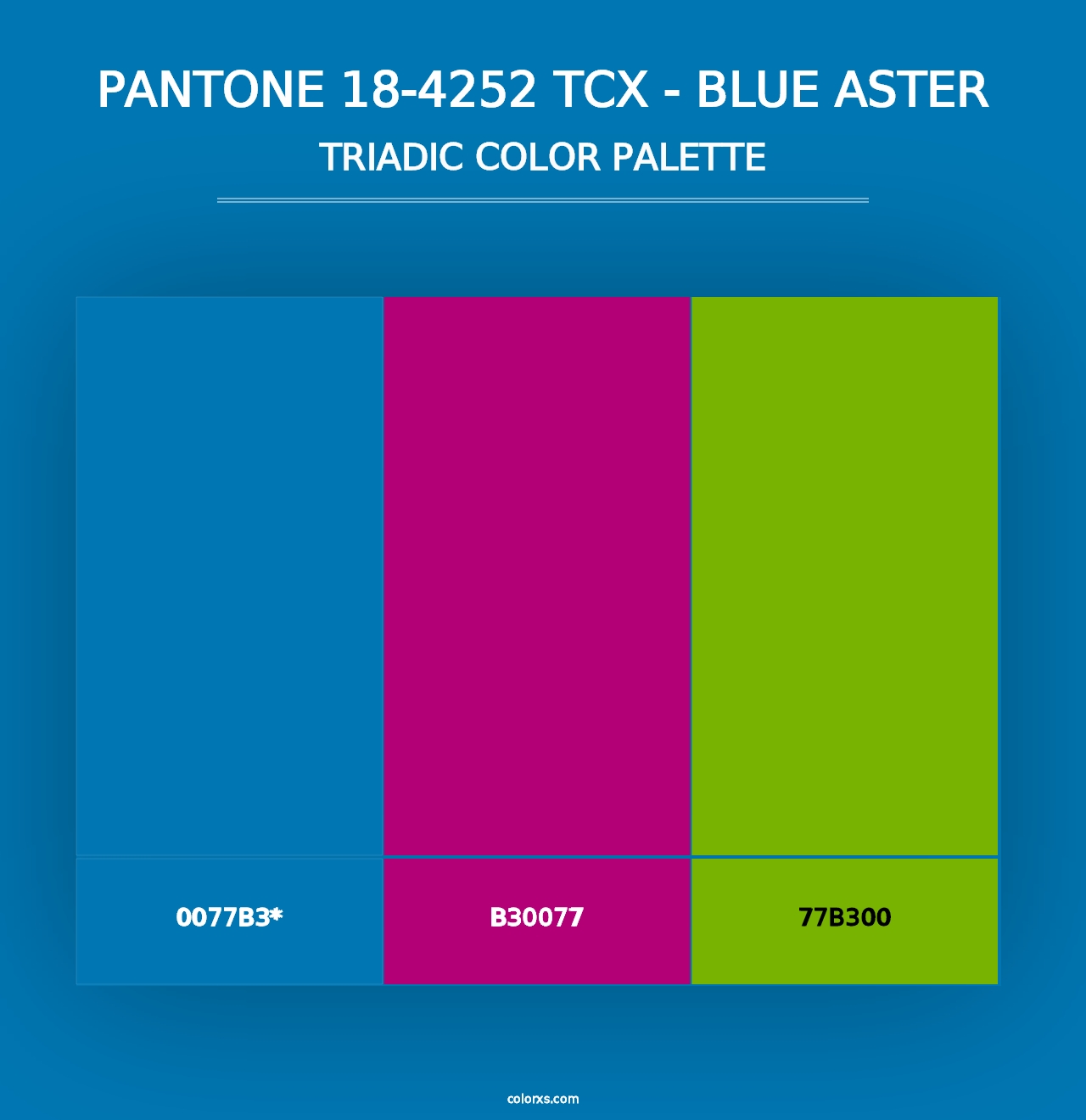 PANTONE 18-4252 TCX - Blue Aster - Triadic Color Palette