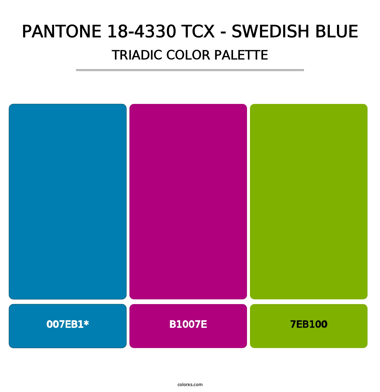 PANTONE 18-4330 TCX - Swedish Blue - Triadic Color Palette