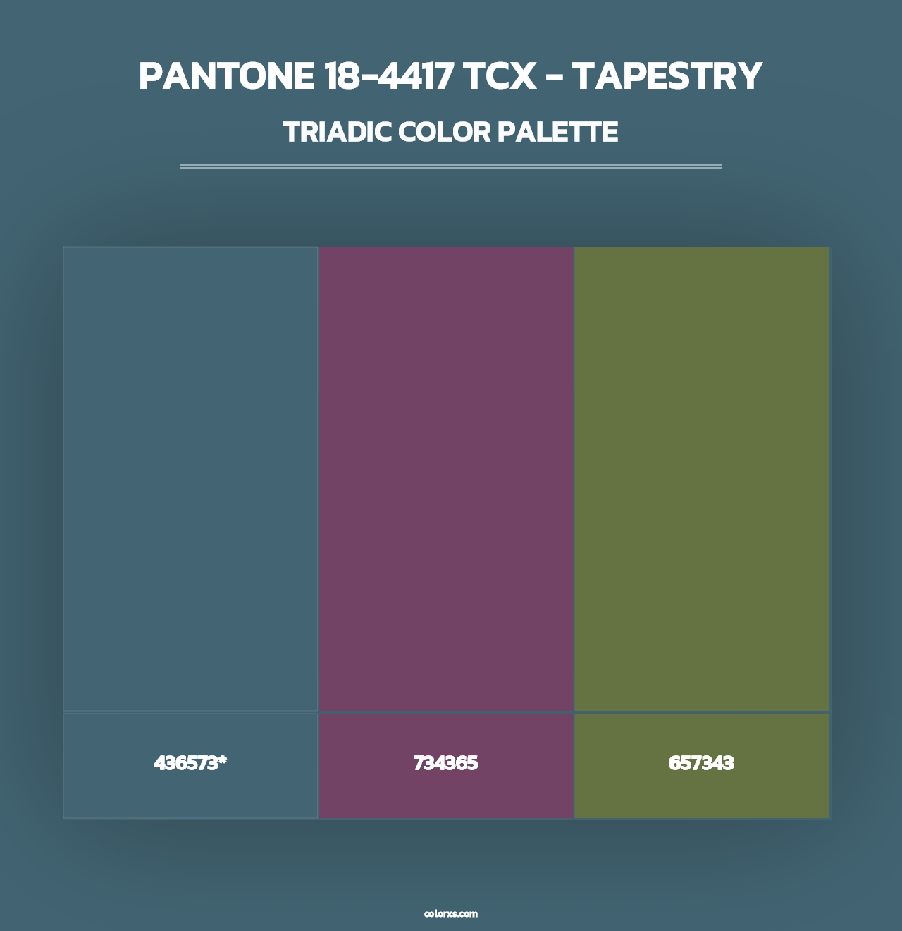 PANTONE 18-4417 TCX - Tapestry - Triadic Color Palette