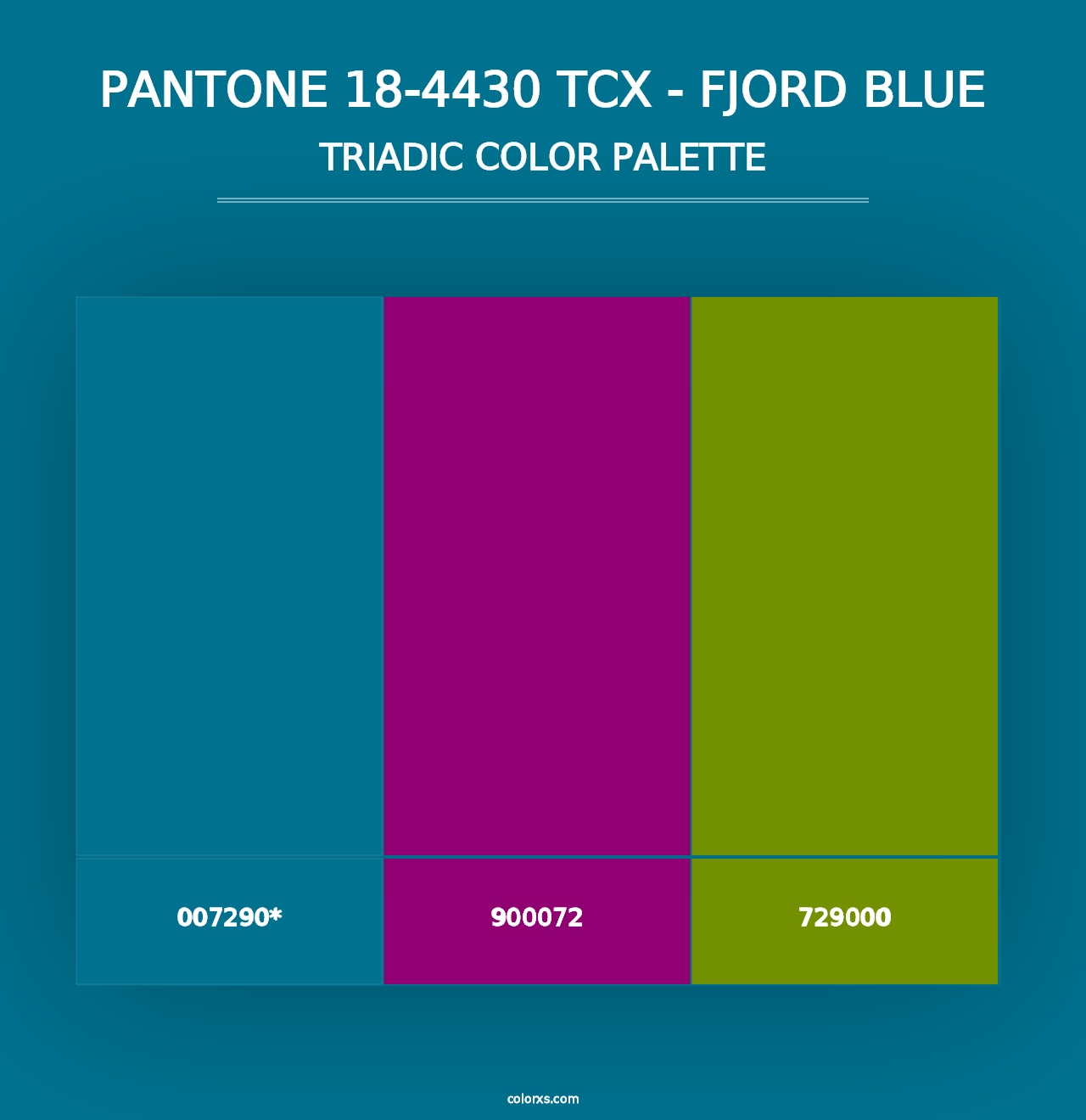 PANTONE 18-4430 TCX - Fjord Blue - Triadic Color Palette