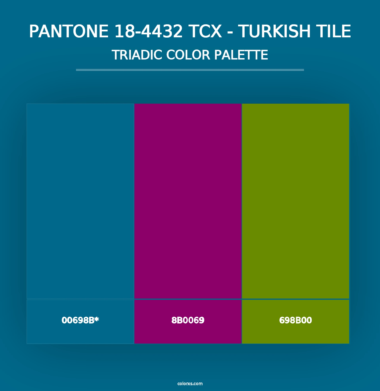 PANTONE 18-4432 TCX - Turkish Tile - Triadic Color Palette