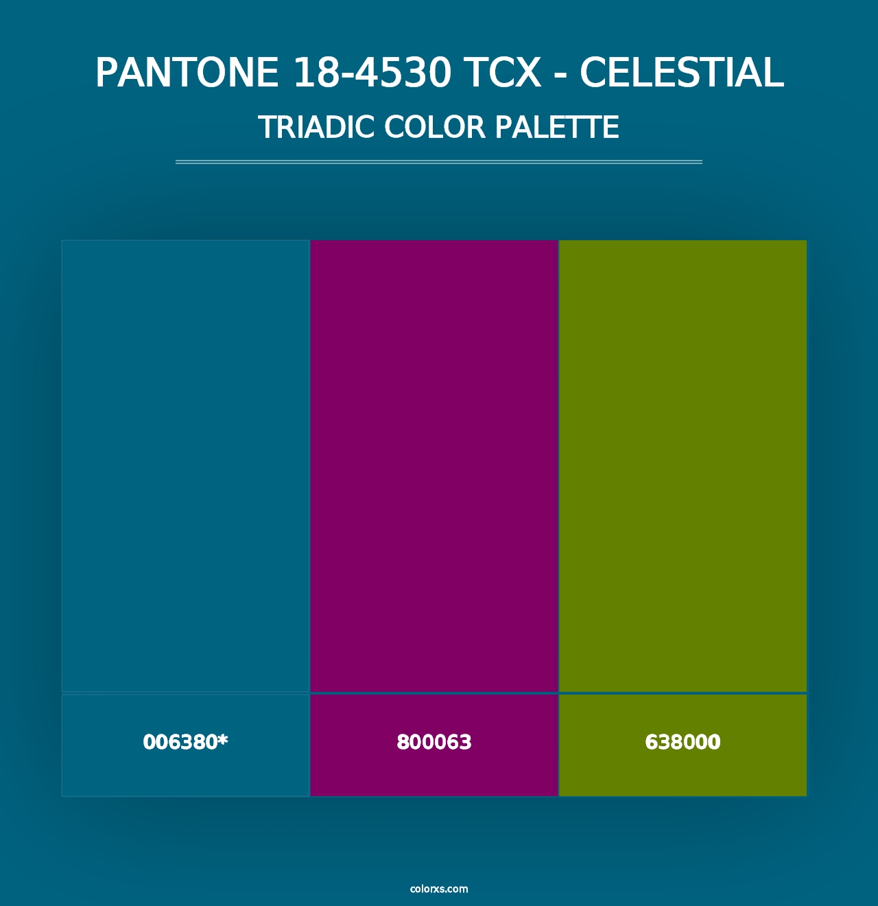 PANTONE 18-4530 TCX - Celestial - Triadic Color Palette