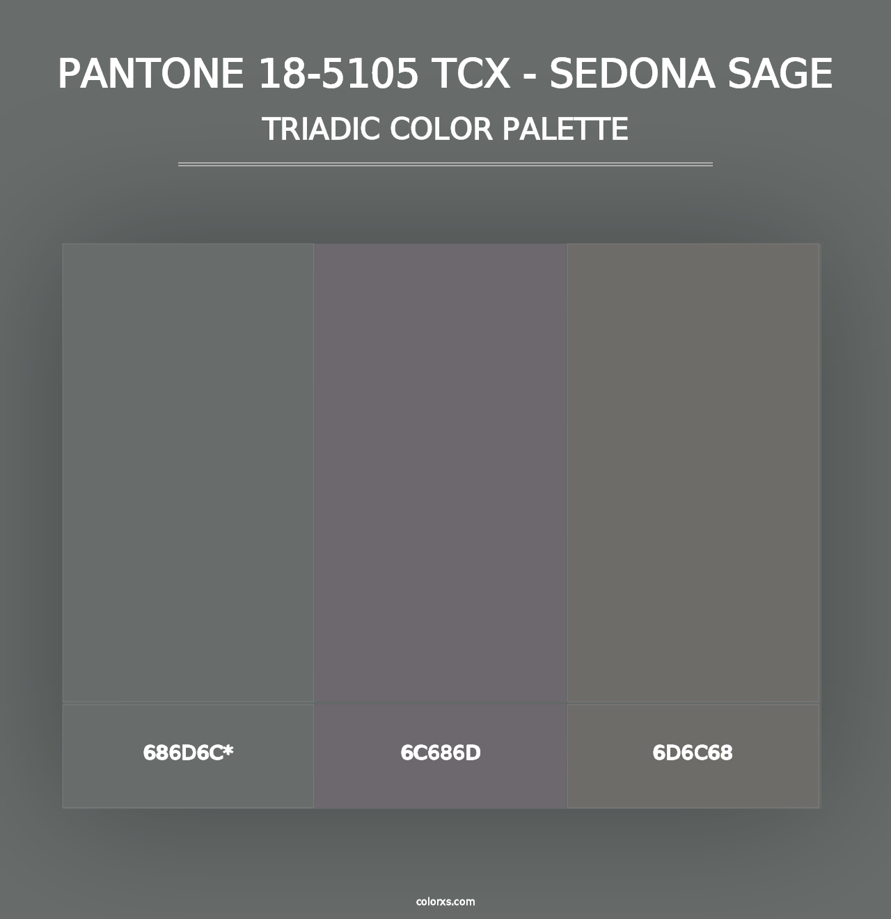 PANTONE 18-5105 TCX - Sedona Sage - Triadic Color Palette