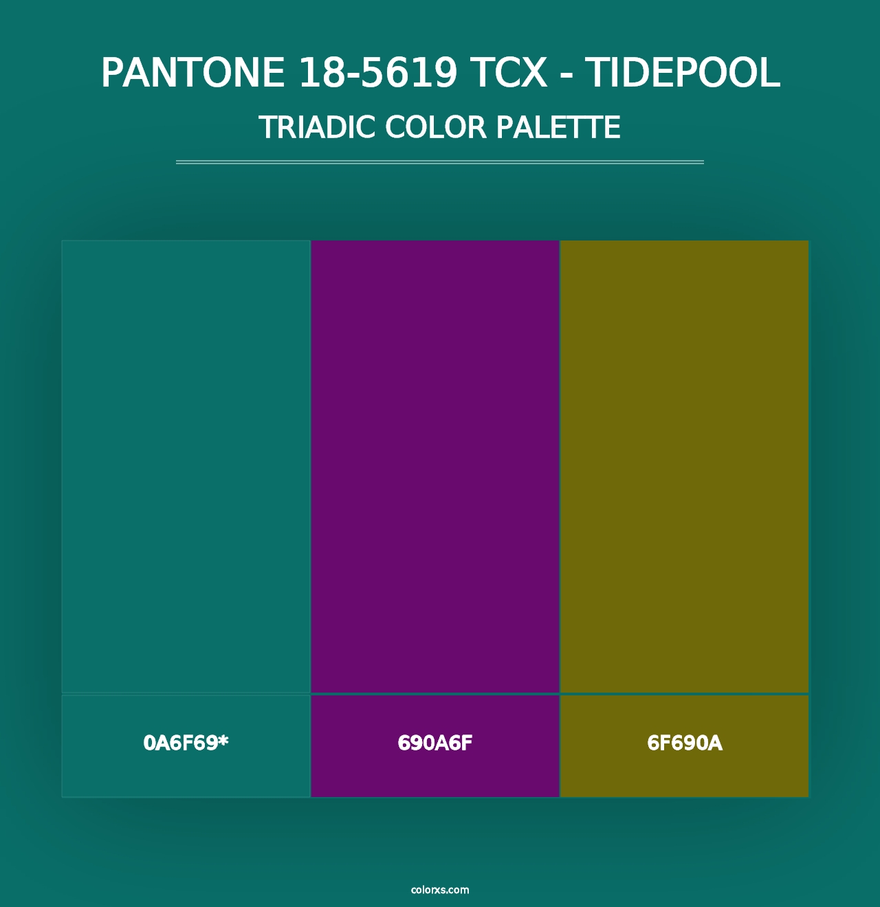 PANTONE 18-5619 TCX - Tidepool - Triadic Color Palette