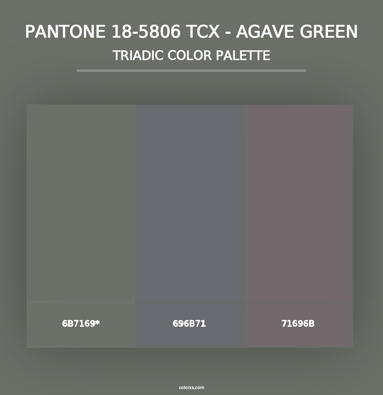 PANTONE 18-5806 TCX - Agave Green - Triadic Color Palette