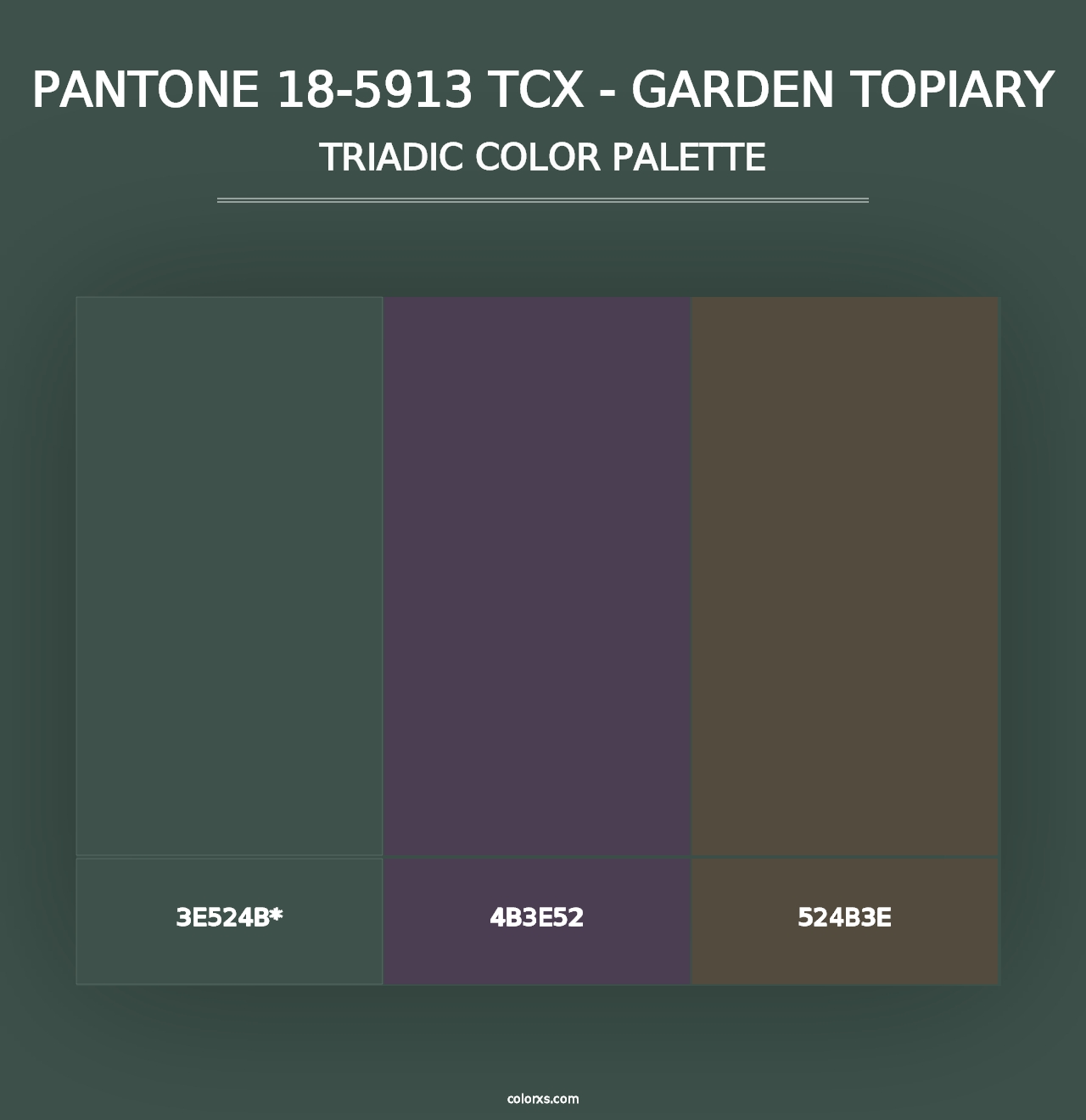 PANTONE 18-5913 TCX - Garden Topiary - Triadic Color Palette