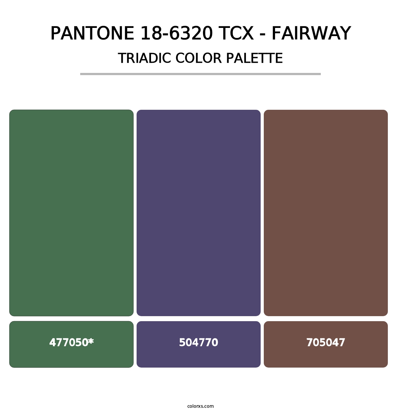 PANTONE 18-6320 TCX - Fairway - Triadic Color Palette