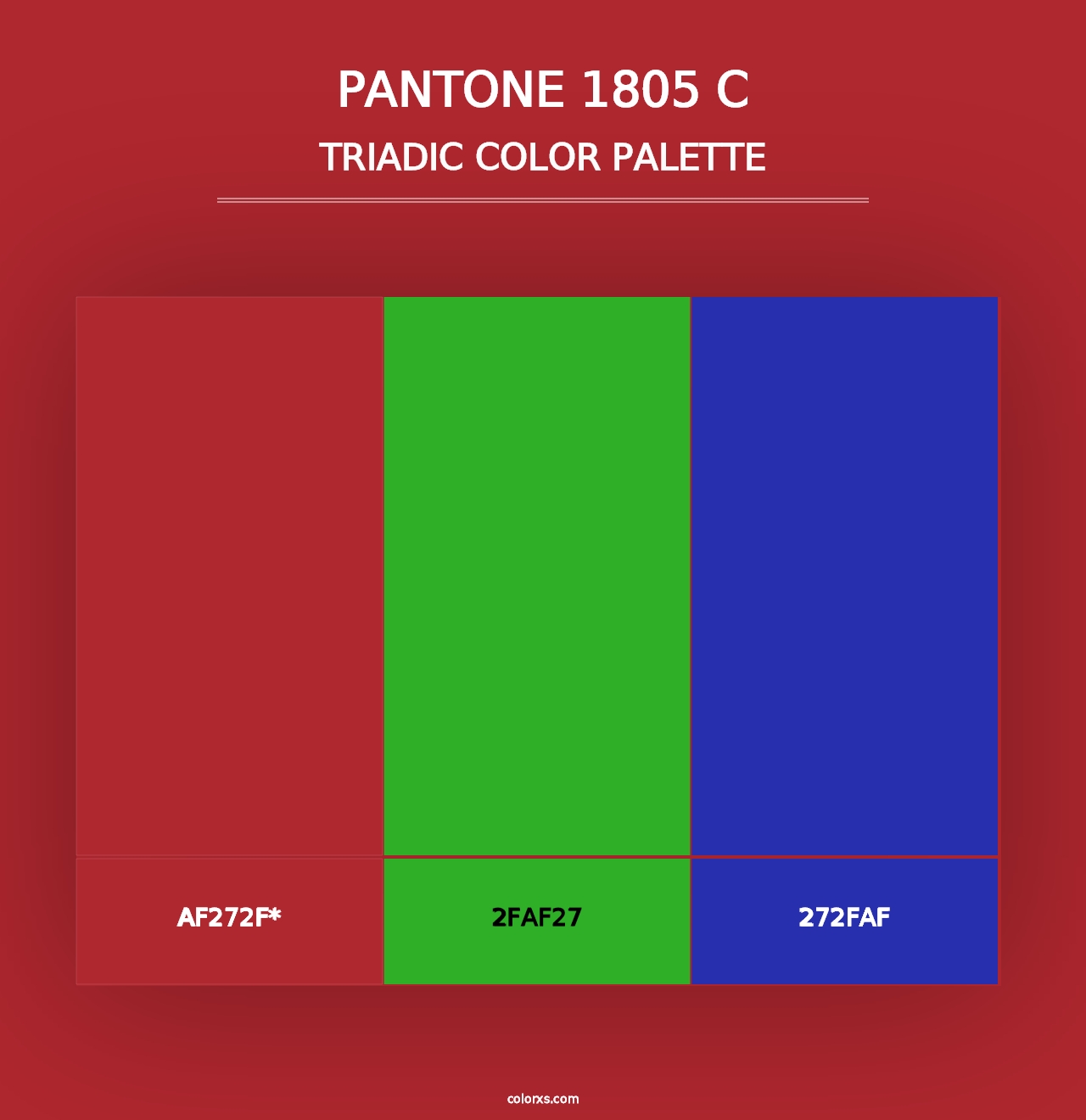 PANTONE 1805 C - Triadic Color Palette