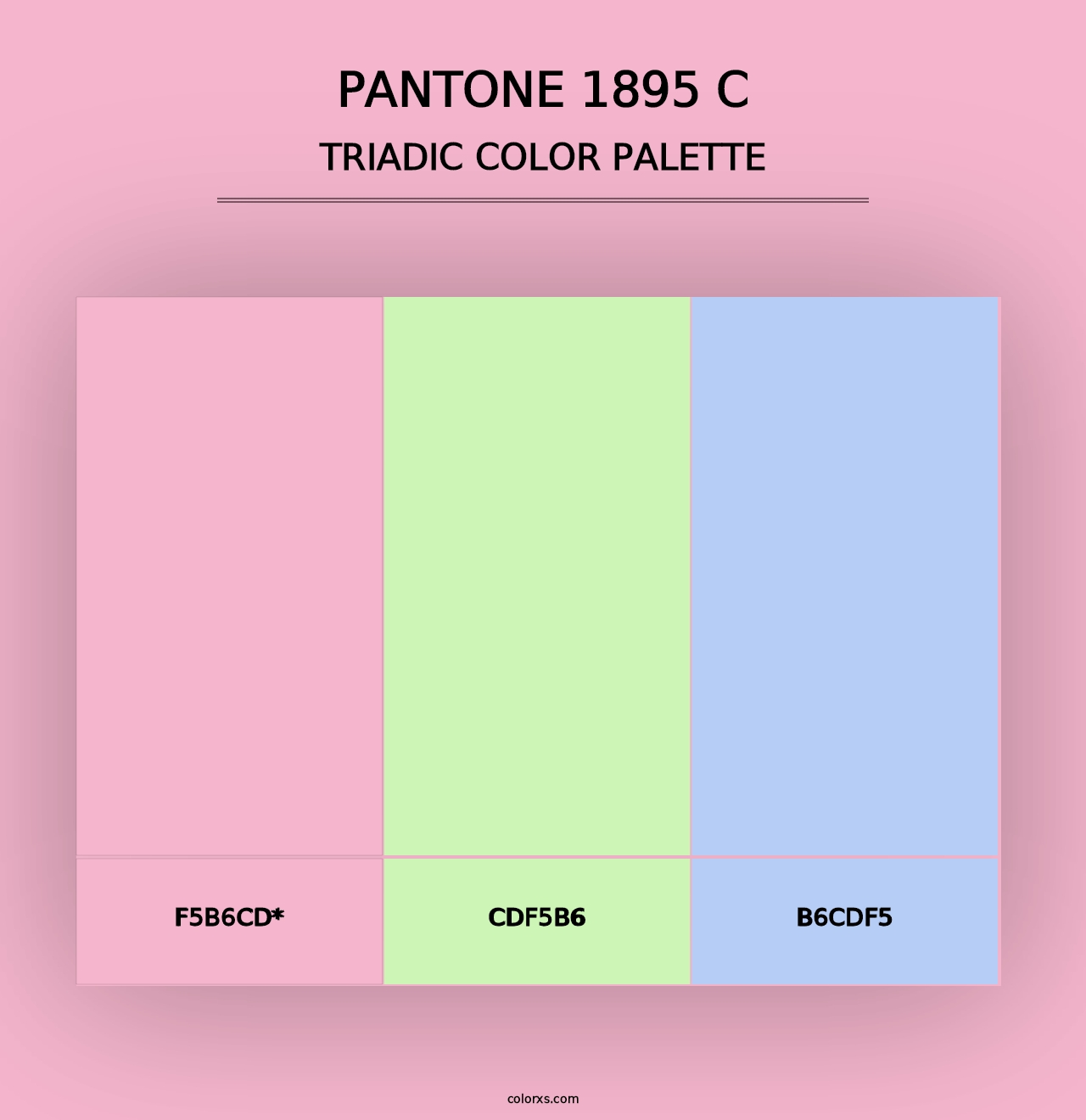 PANTONE 1895 C - Triadic Color Palette