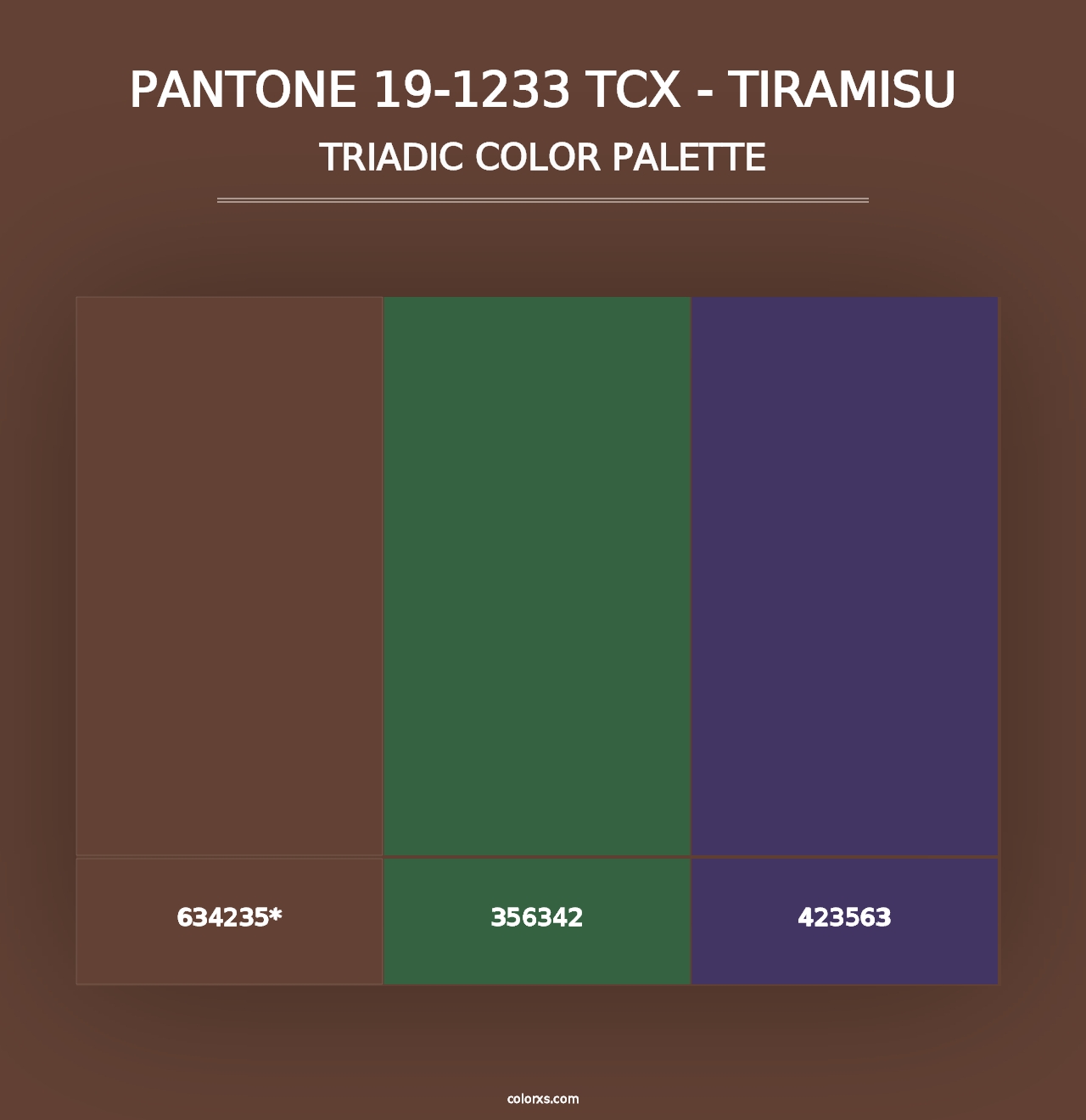 PANTONE 19-1233 TCX - Tiramisu - Triadic Color Palette