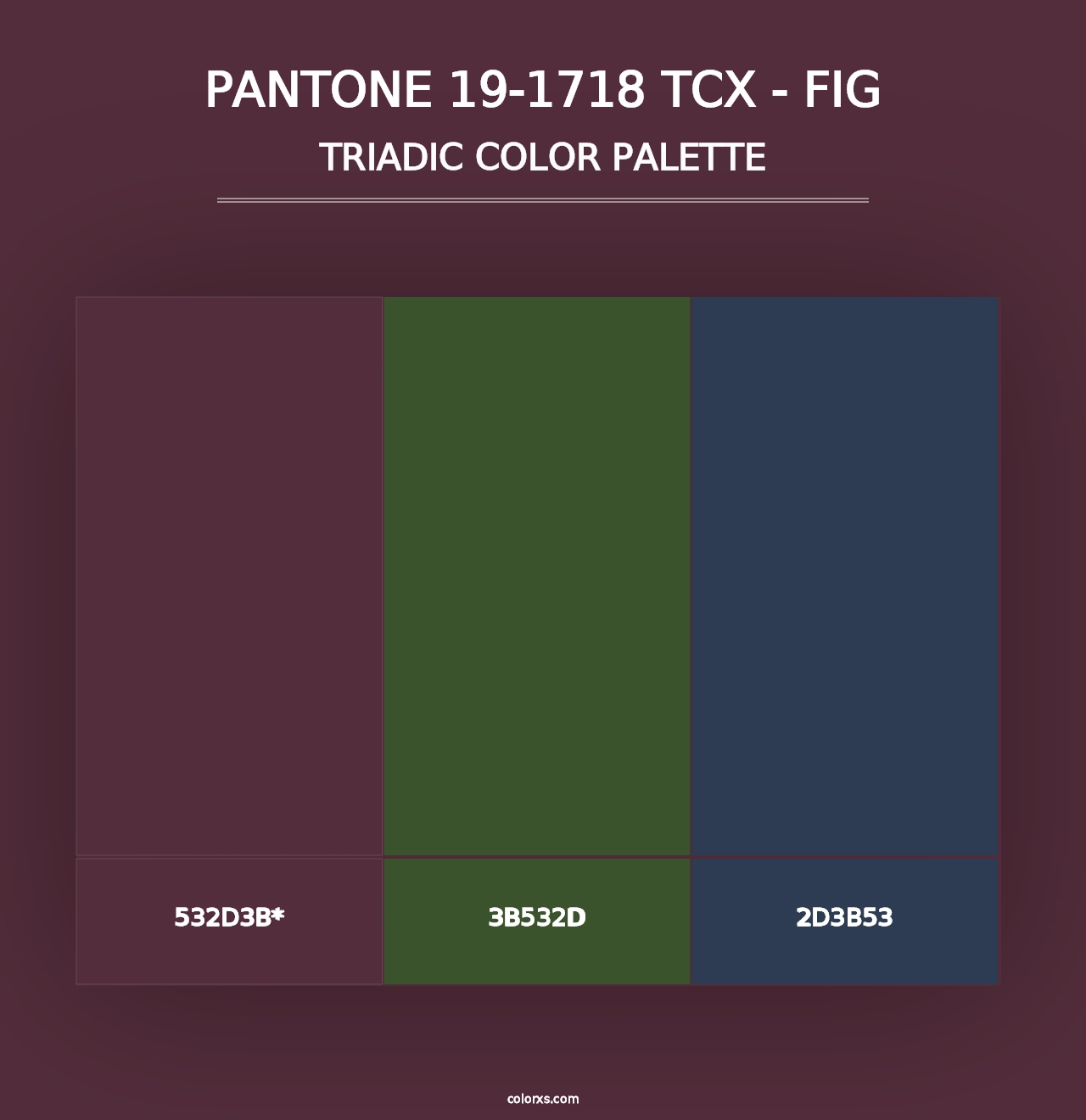 PANTONE 19-1718 TCX - Fig - Triadic Color Palette