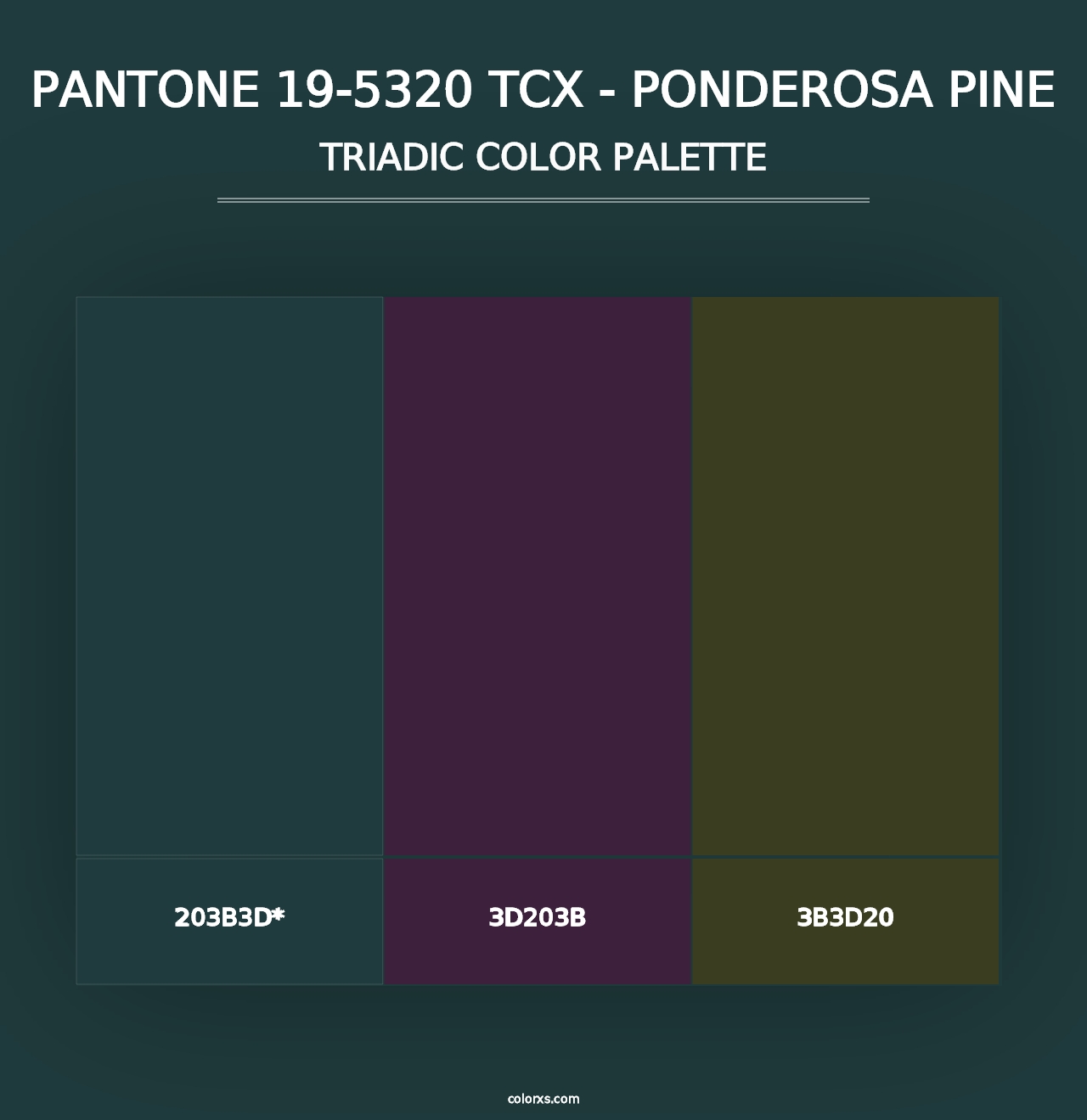 PANTONE 19-5320 TCX - Ponderosa Pine - Triadic Color Palette