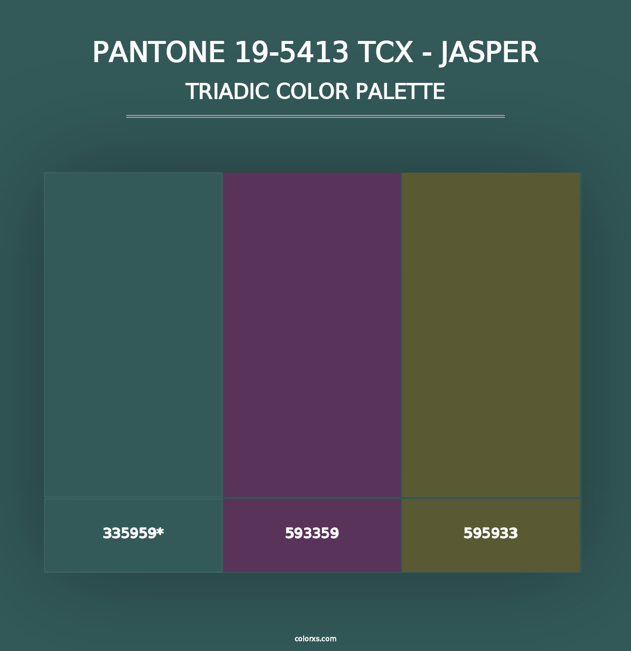 PANTONE 19-5413 TCX - Jasper - Triadic Color Palette