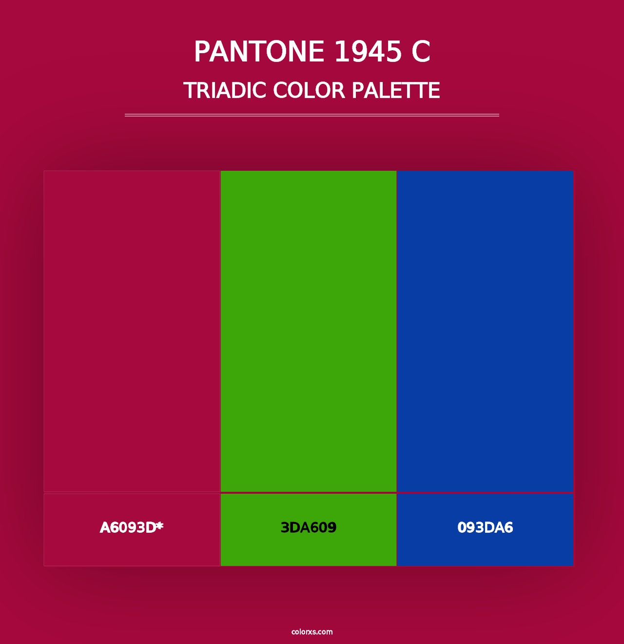 PANTONE 1945 C - Triadic Color Palette