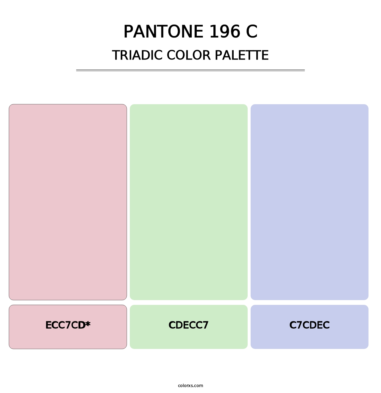 PANTONE 196 C - Triadic Color Palette