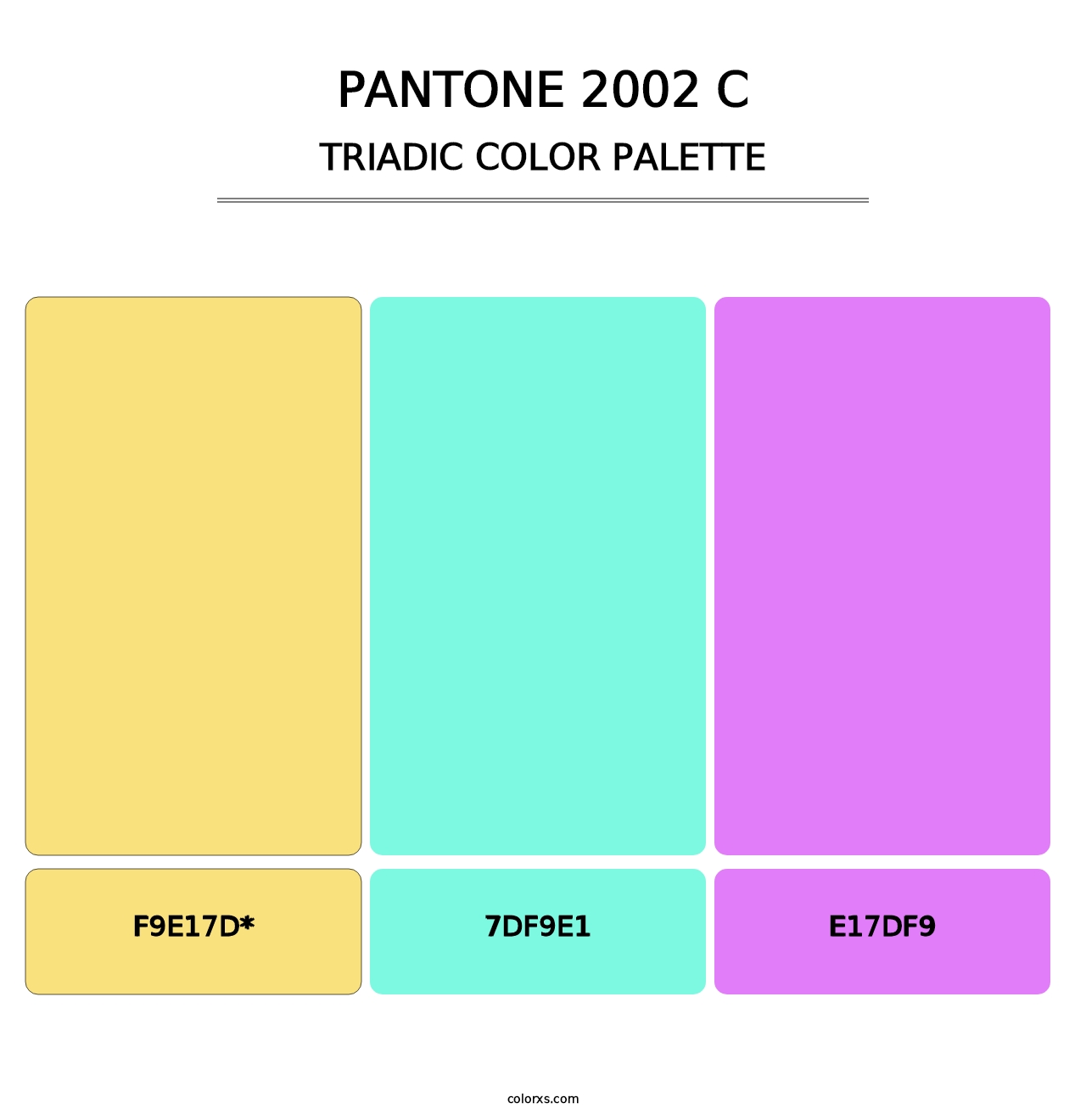 PANTONE 2002 C - Triadic Color Palette