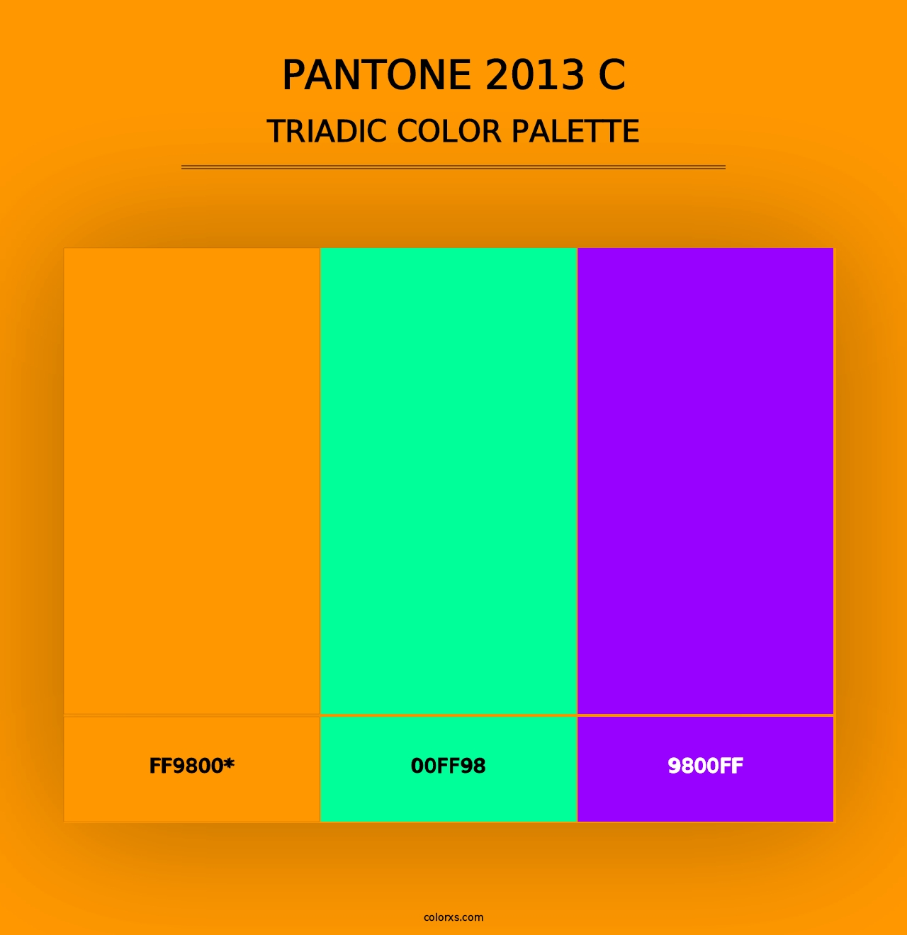 PANTONE 2013 C - Triadic Color Palette