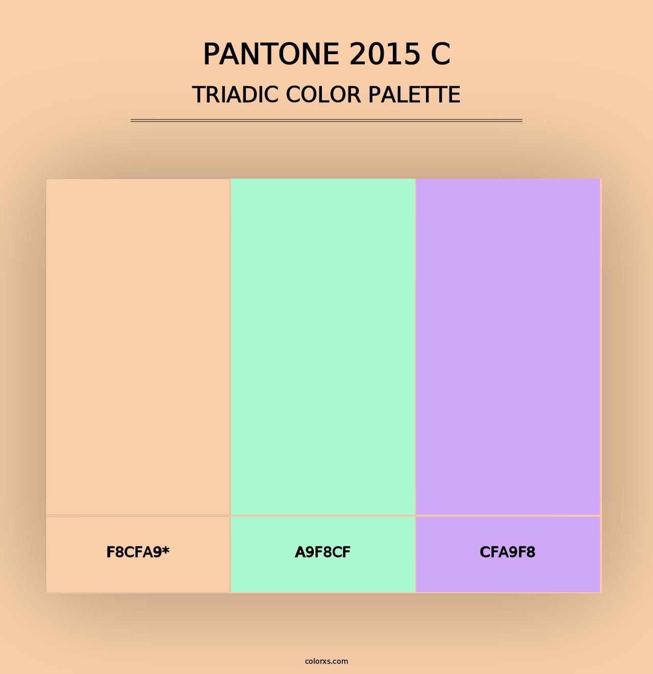 PANTONE 2015 C - Triadic Color Palette