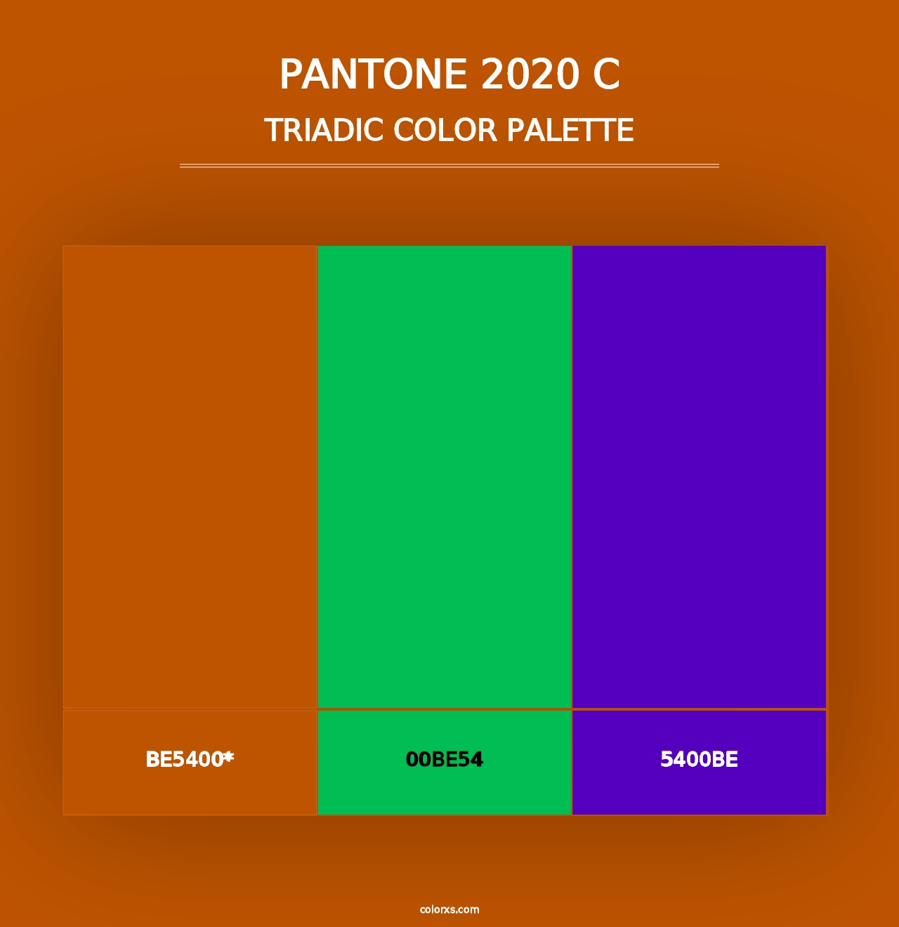 PANTONE 2020 C - Triadic Color Palette