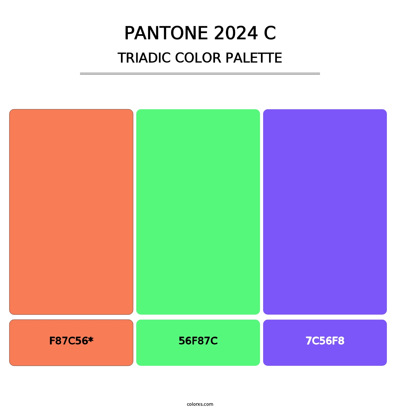 PANTONE 2024 C - Triadic Color Palette