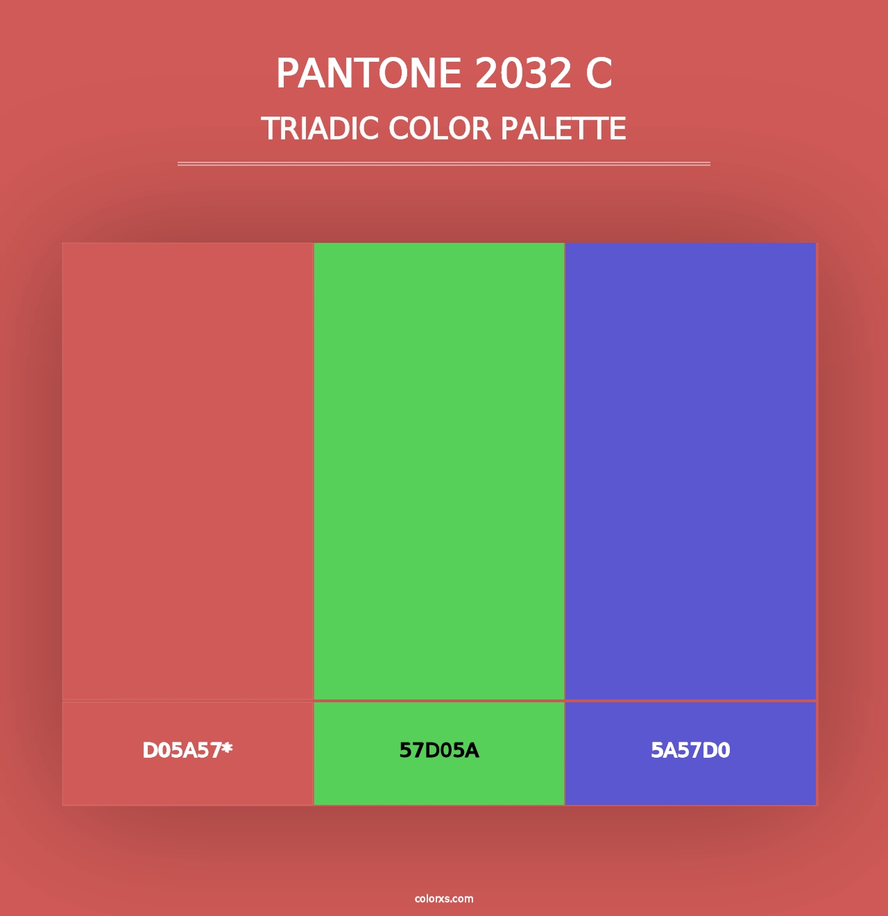 PANTONE 2032 C - Triadic Color Palette