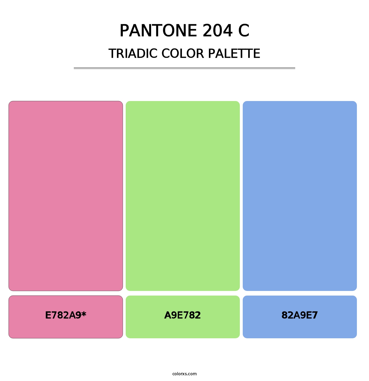 PANTONE 204 C - Triadic Color Palette