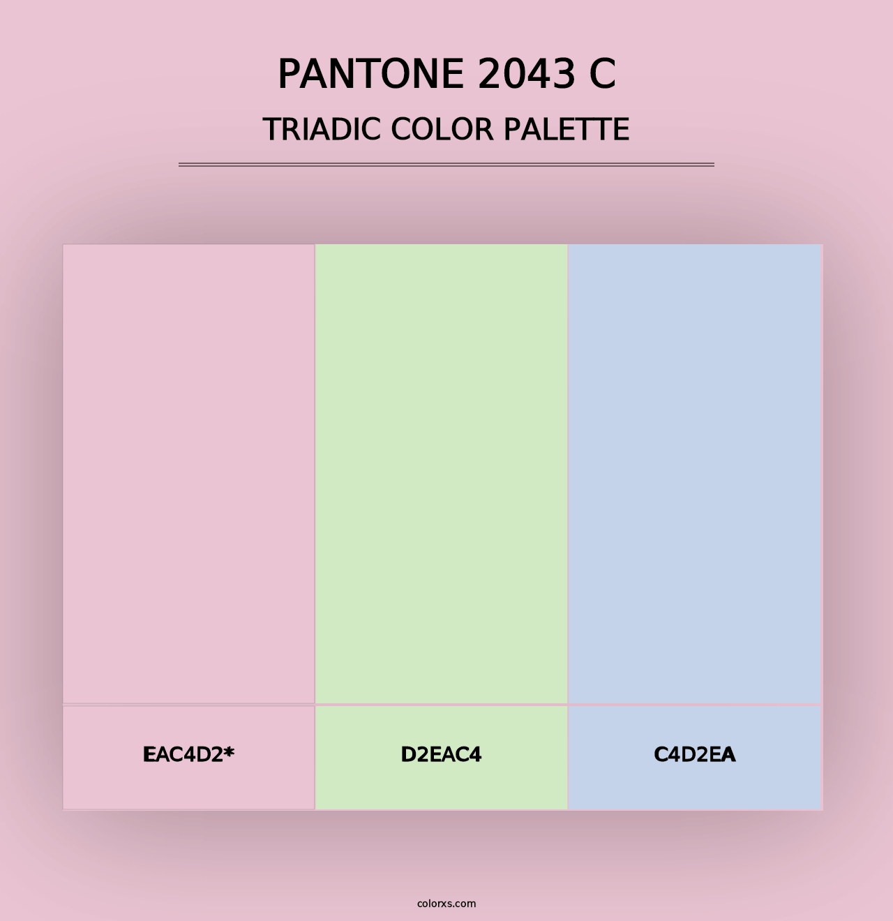 PANTONE 2043 C - Triadic Color Palette