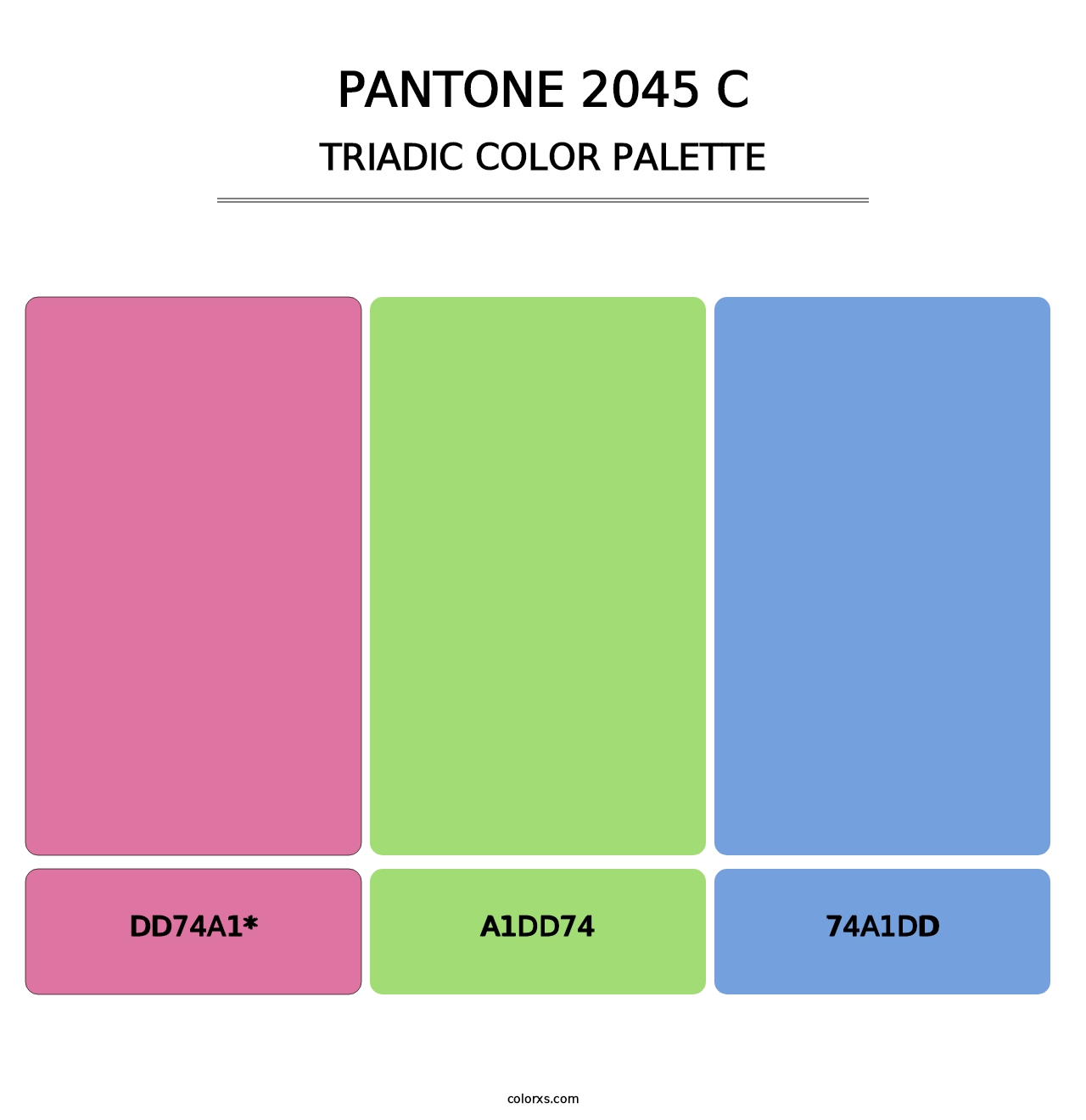 PANTONE 2045 C - Triadic Color Palette