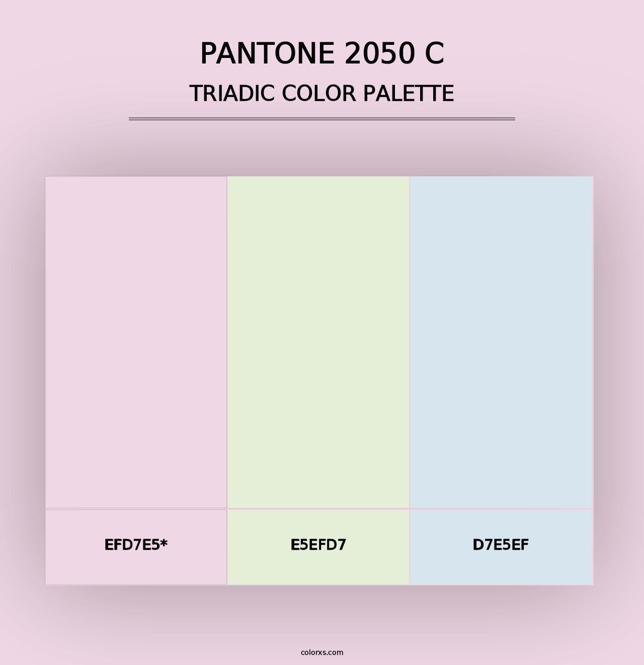 PANTONE 2050 C - Triadic Color Palette