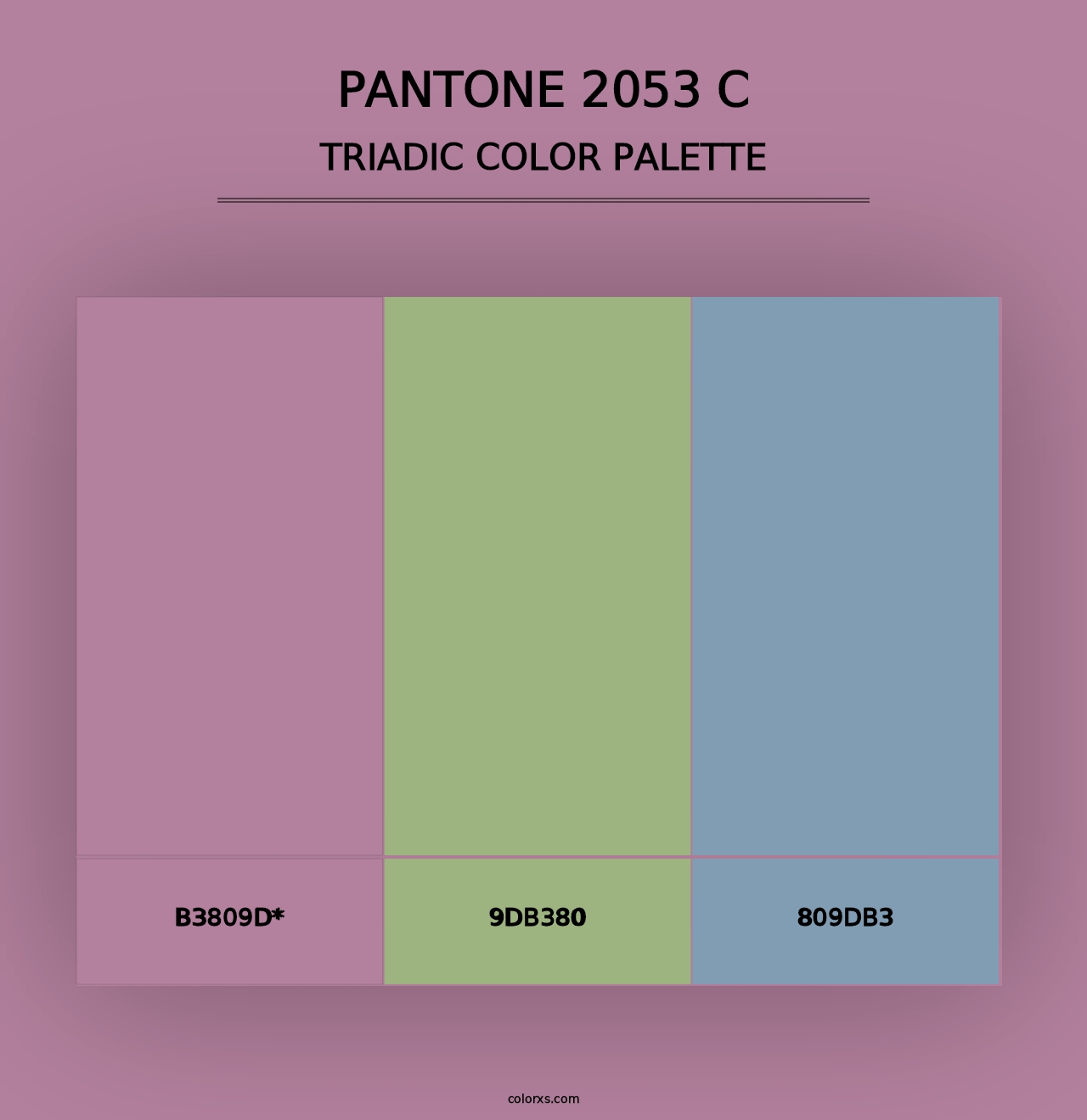 PANTONE 2053 C - Triadic Color Palette