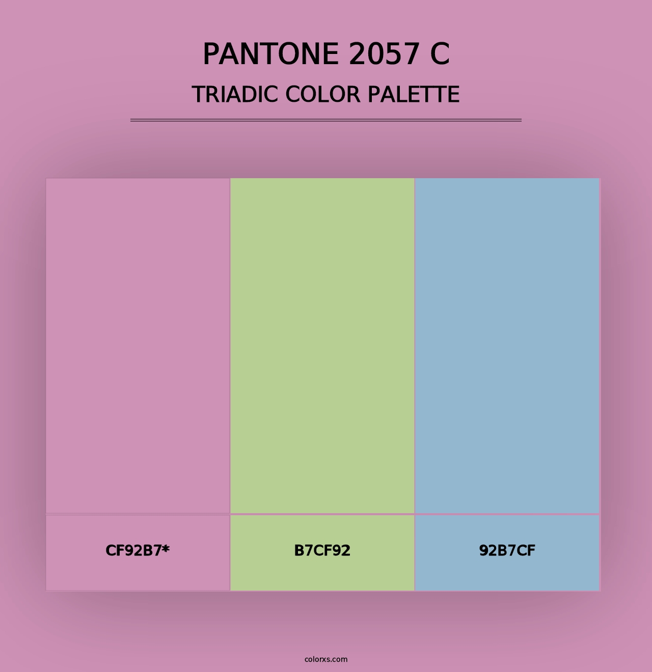 PANTONE 2057 C - Triadic Color Palette