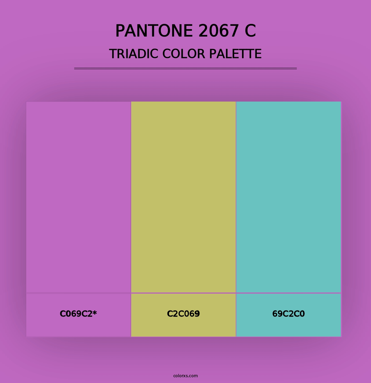 PANTONE 2067 C - Triadic Color Palette